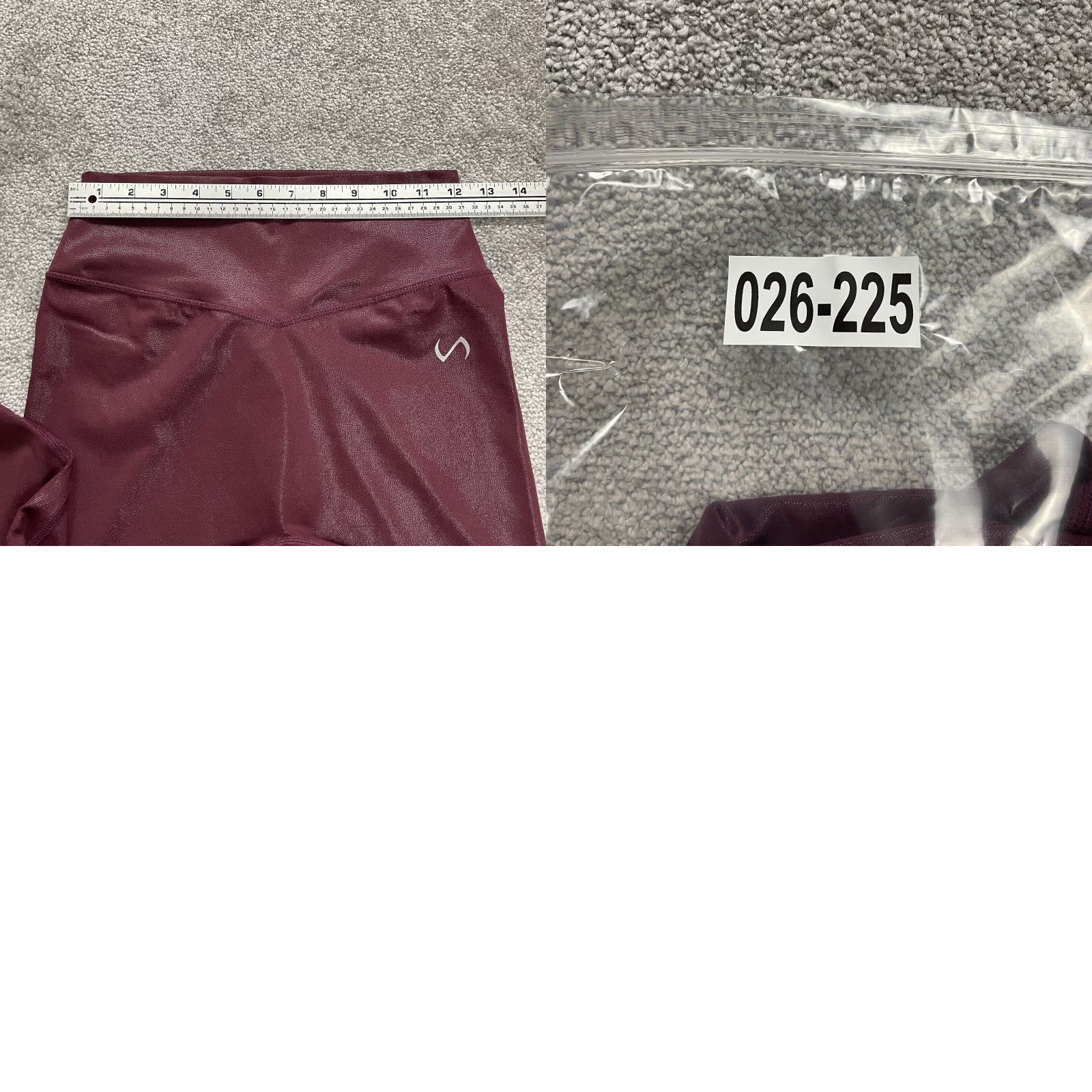 Vintage Take Life Further Compression Leggings Womens Medium Maroon High Rise Gym 24x26 Size 32" / US 10 / IT 46 - 8 Thumbnail