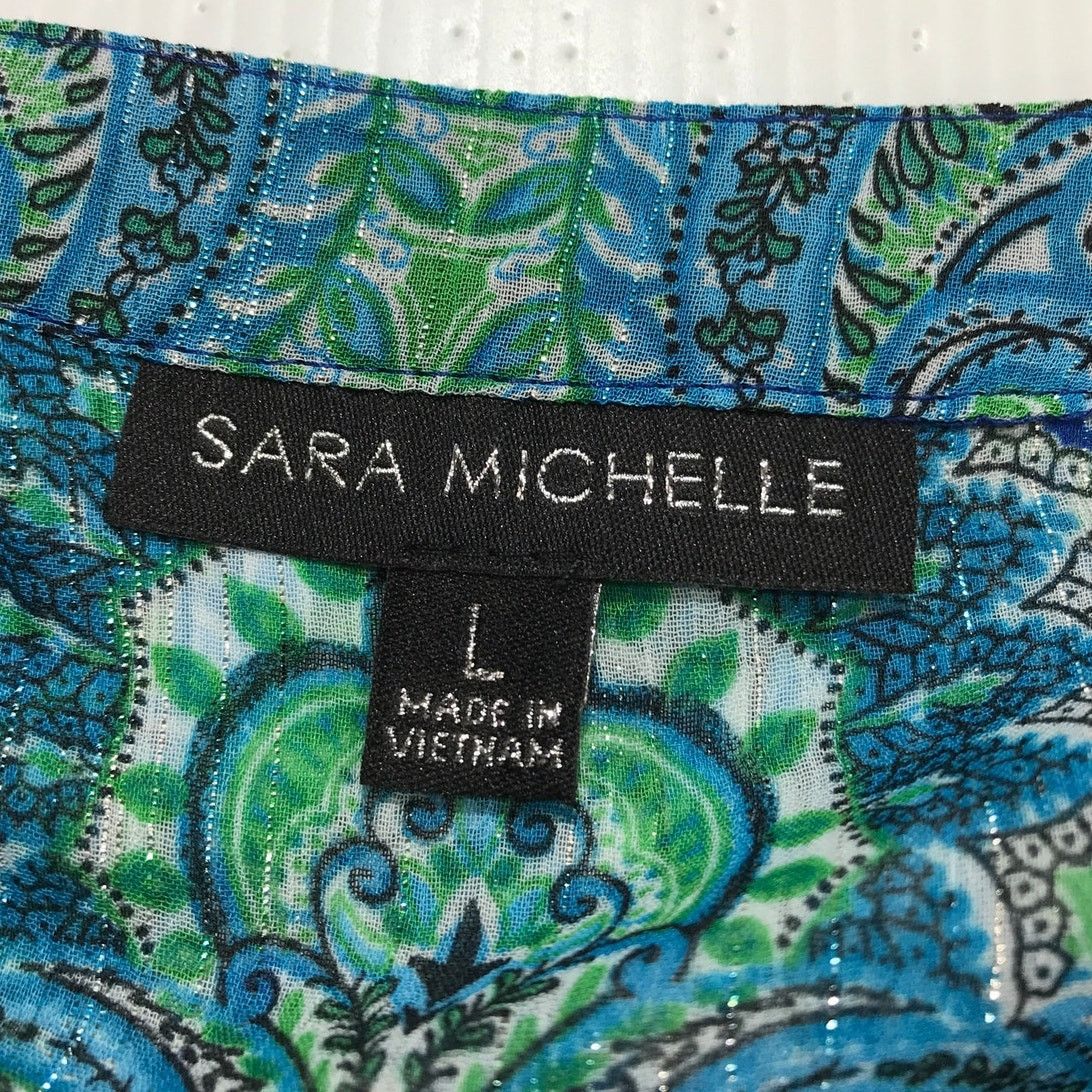 Other Sara Michelle Royal Blue Boho Paisley Sheer Tunic Blouse L Size L / US 10 / IT 46 - 7 Thumbnail