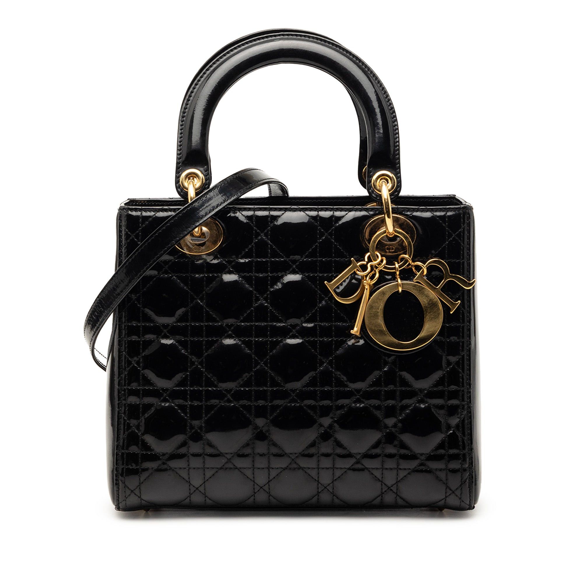 Dior Medium Patent Cannage Lady Dior Size ONE SIZE - 1 Thumbnail