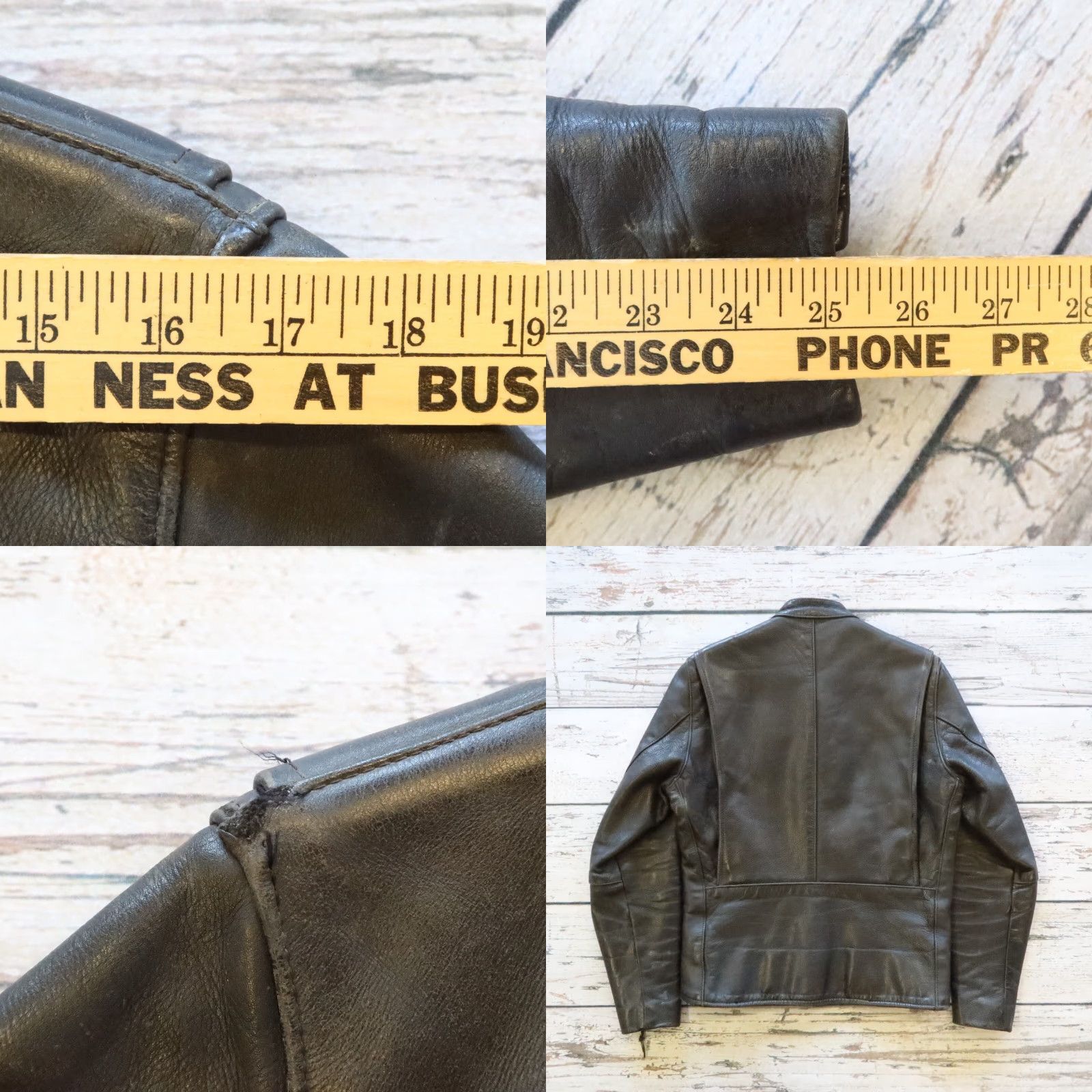 Vintage VINTAGE Vanson Cafe Racer Leather Jacket Mens Jacket 40 Black Motorcycle Jacket Size US XXS / EU 40 - 9 Thumbnail