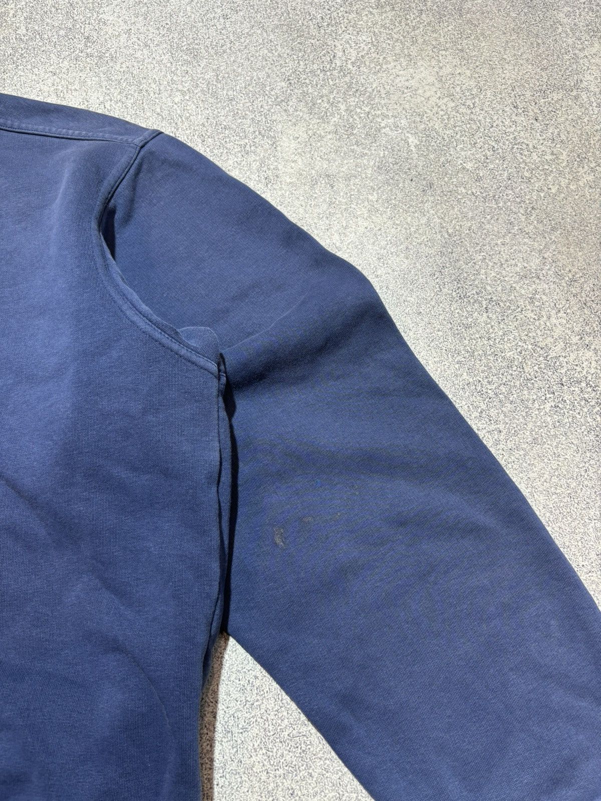 Nike × Vintage 90s Nike Vintage Blue Sweatshirt Drill Small Swoosh size M Size US M / EU 48-50 / 2 - 4 Thumbnail