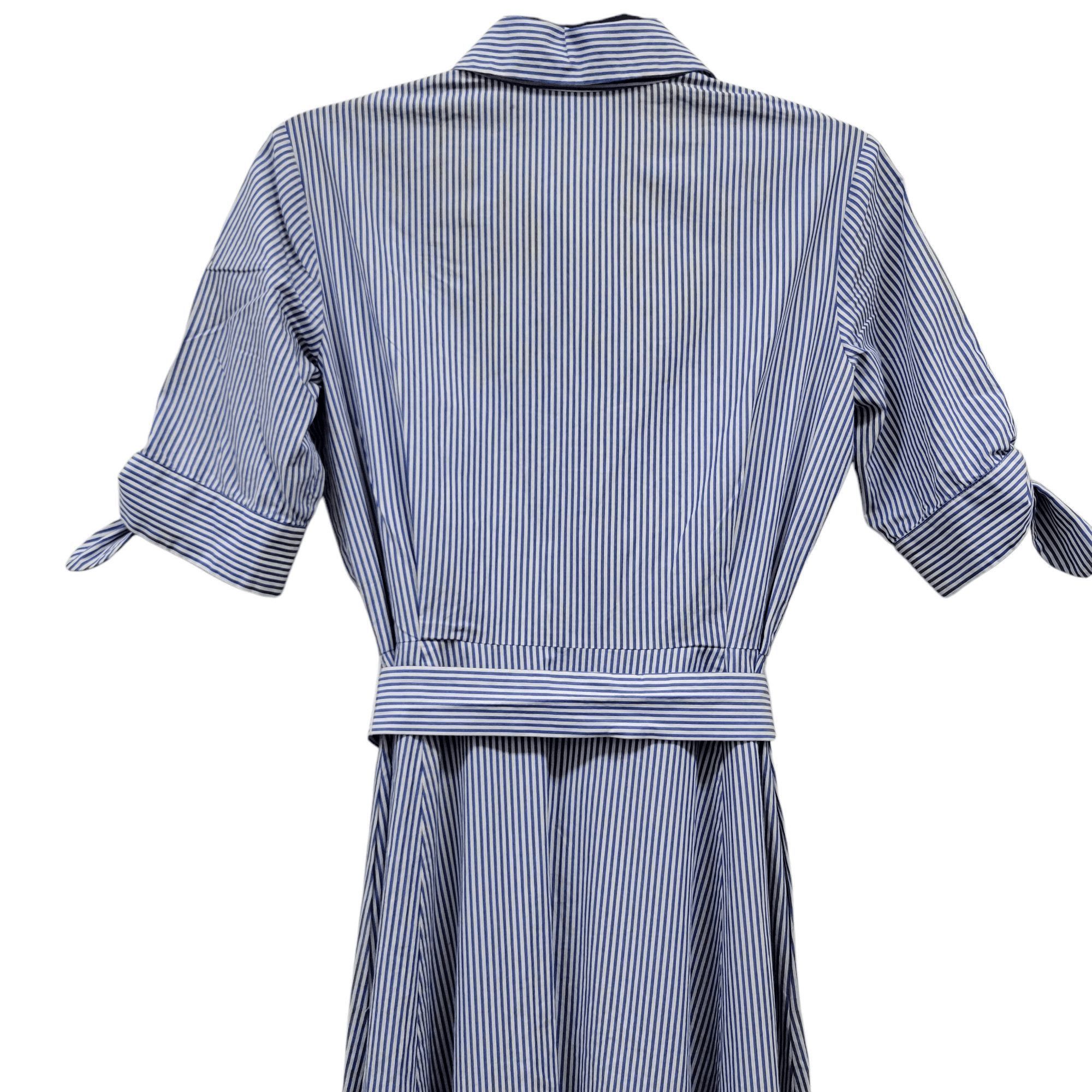 Calvin Klein Calvin Klein Women Blue White Stripe Maxi Flare Dress Size 8 Size M / US 6-8 / IT 42-44 - 4 Thumbnail