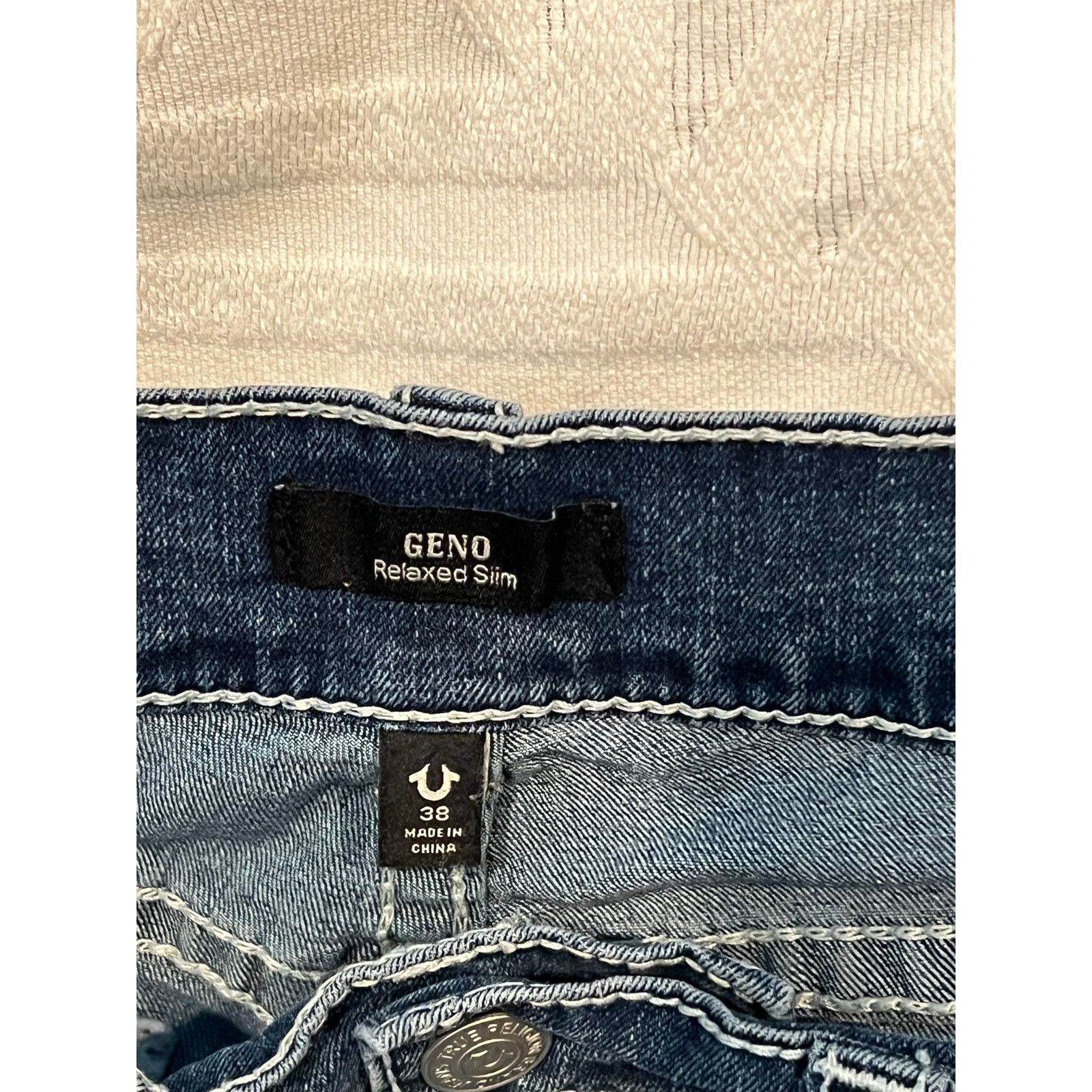 True Religion True Religion Geno Relaxed Slim Jeans Mens 38x30 Size US 36 / EU 52 - 3 Thumbnail