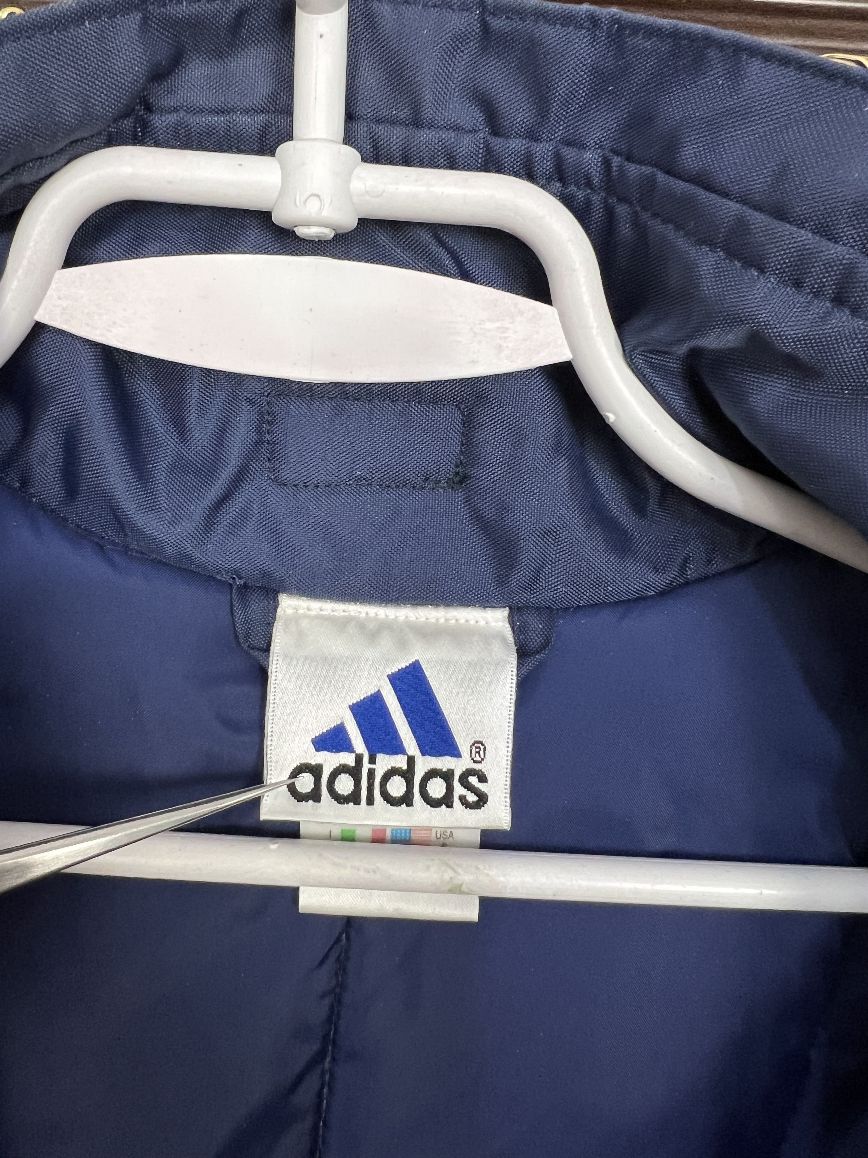 Adidas Vintage 90's Adidas Real Madrid Football Blue Bomber Jacket Size US S / EU 44-46 / 1 - 13 Thumbnail