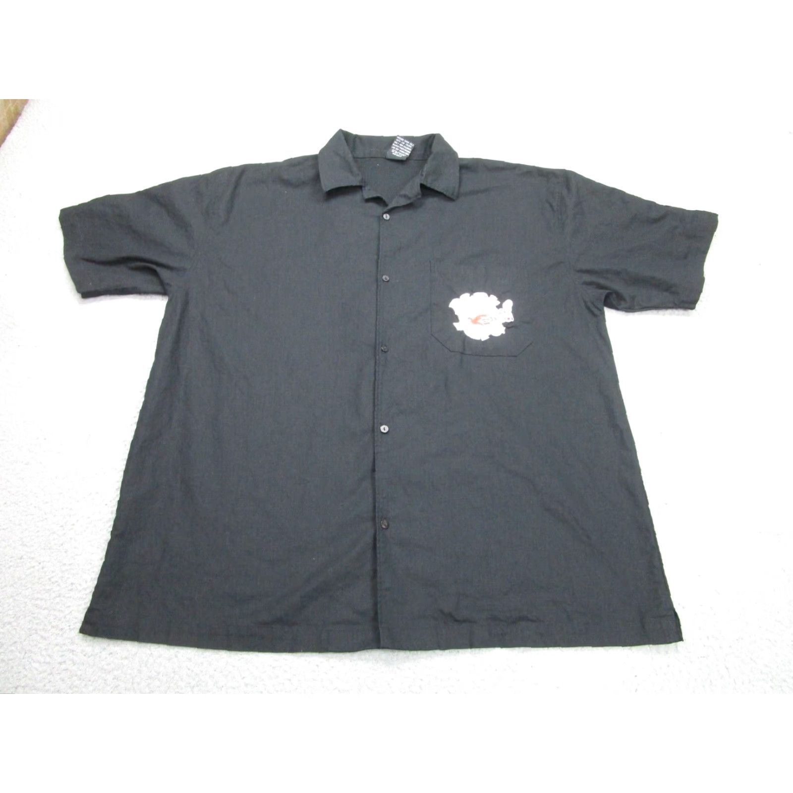 Vintage VINTAGE Diss Shirt Men XL Black Short Sleeve Button-Up Casual Hip Hop Linen 2000s Size US XL / EU 56 / 4 - 2 Thumbnail