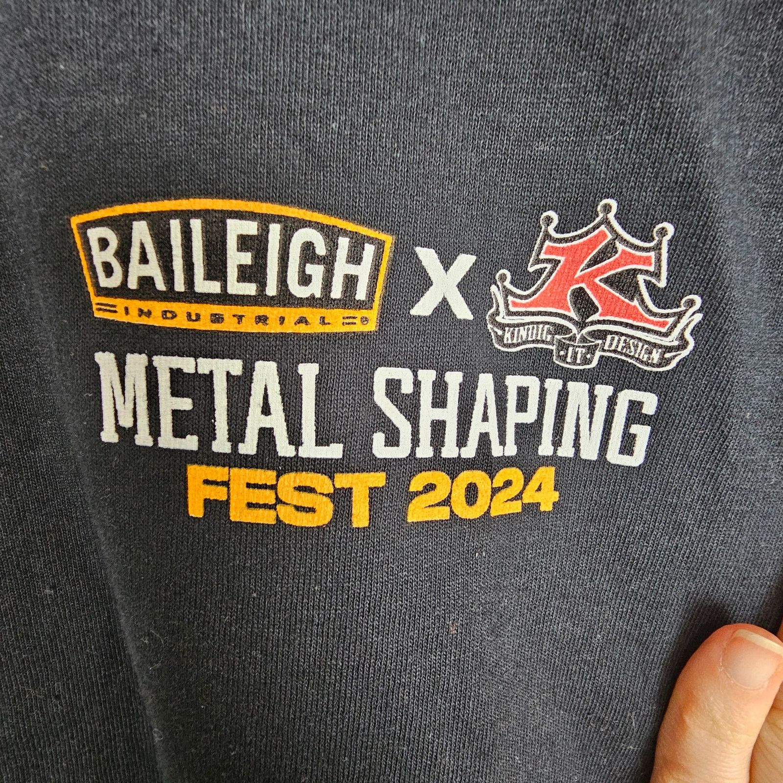 Raleigh Denim Baileigh Mens Graphic T-Shirt Metal Shaping Fest 2024 Sz M Size US M / EU 48-50 / 2 - 5 Thumbnail