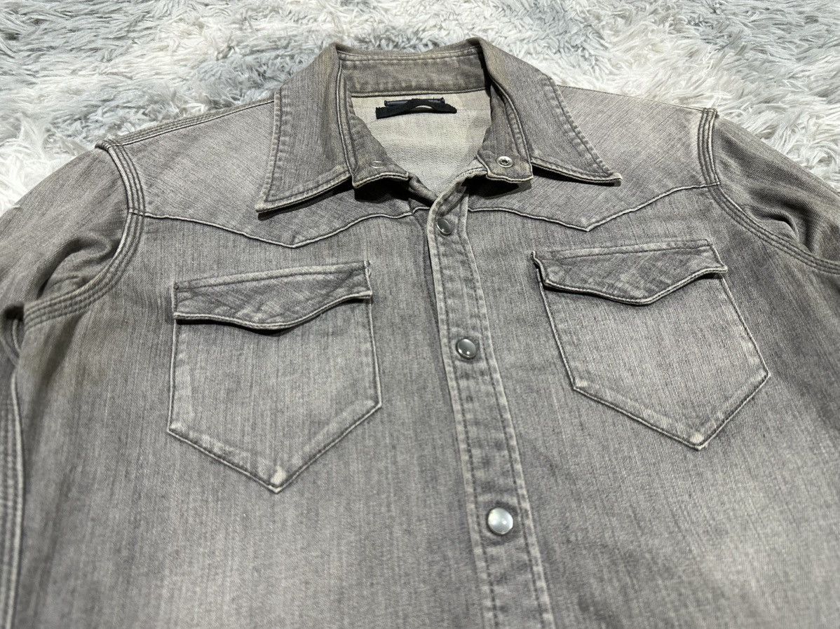 junhashimoto 🔥Y2K Archived Junhashimoto Western Shirt Washed Denim Size US M / EU 48-50 / 2 - 1 Thumbnail