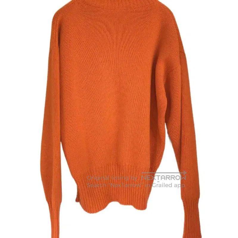 Loewe Loewe Orange Wool Embroidered Long Sleeve Sweater . Size S / US 4 / IT 40 - 3 Thumbnail