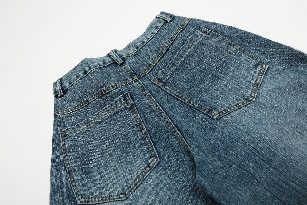 Jean Loose men's distressed washed ornamental scimitar jeans Size US 32 / EU 48 - 6 Thumbnail