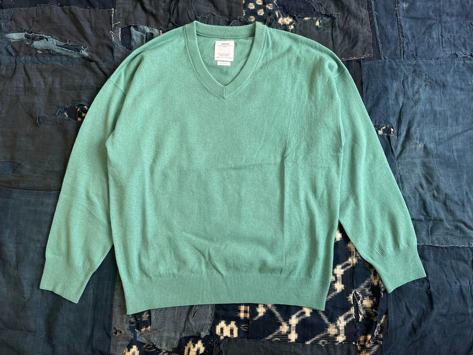 Visvim VISVIM 24AW Selmer V-Neck Cashmere Knit - Light Green Size US L / EU 52-54 / 3 - 1 Thumbnail