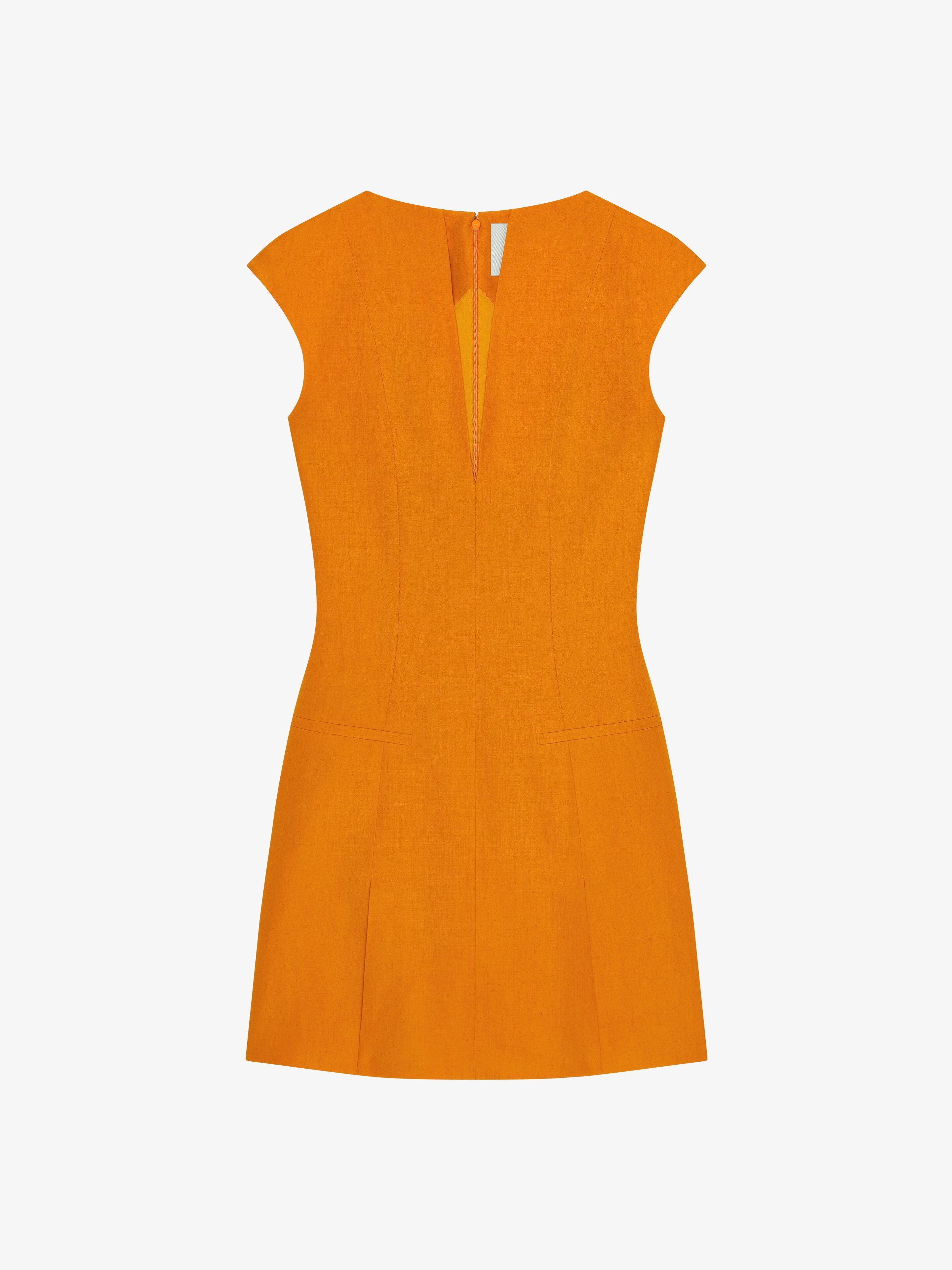 Givenchy o1w1db10825 Dress in Linen And Silk in Orange Size M / US 6-8 / IT 42-44 - 1 Thumbnail