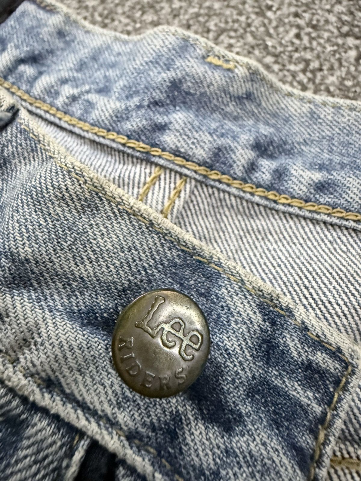 Lee × Number (N)ine Vintage 90s Acid Wash Lee Edwin Relaxed Fit Distressed Denim Size US 32 / EU 48 - 13 Thumbnail