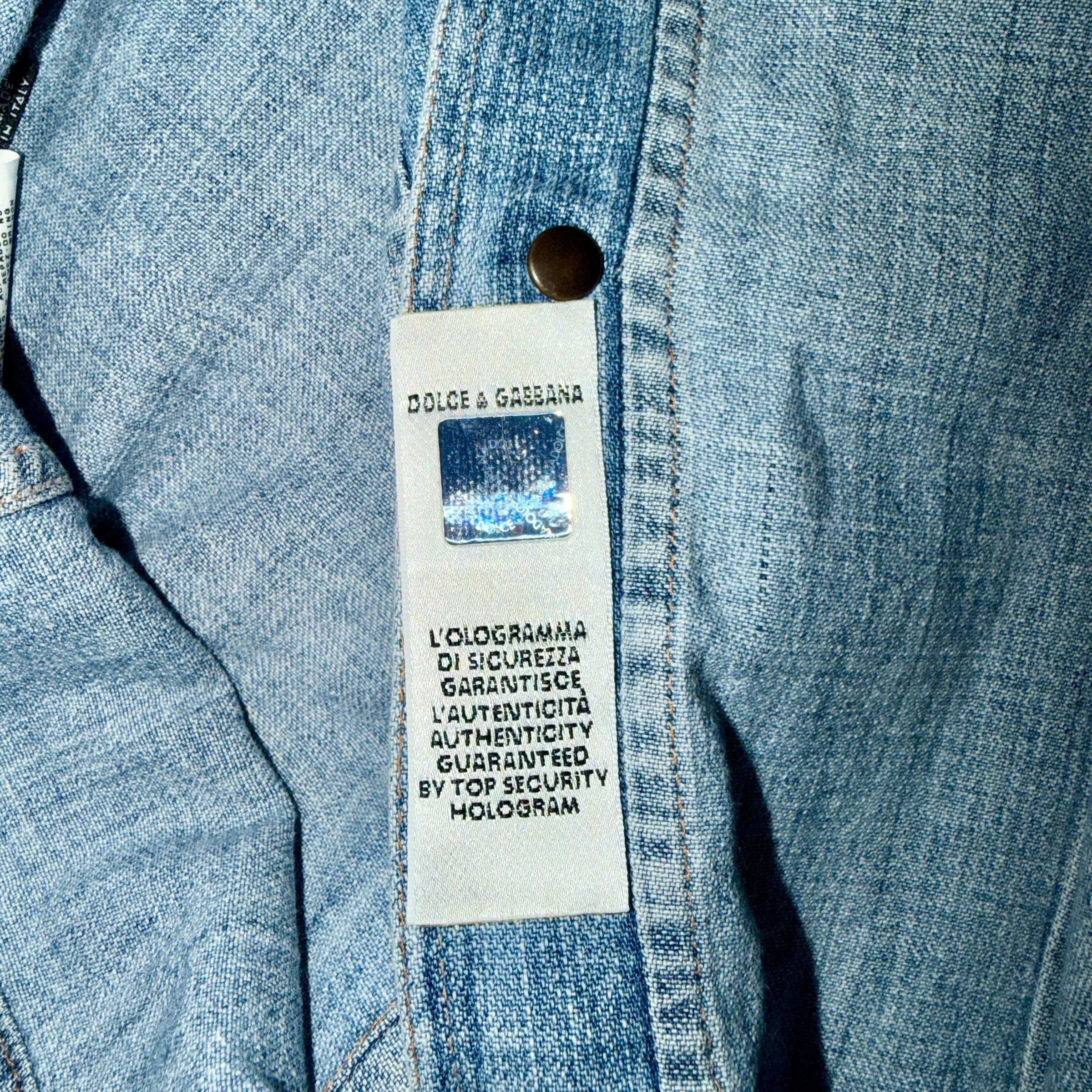 Dolce & Gabbana DOLCE&GABBANA AW2004 DENIM VEST Size US XL / EU 56 / 4 - 5 Thumbnail