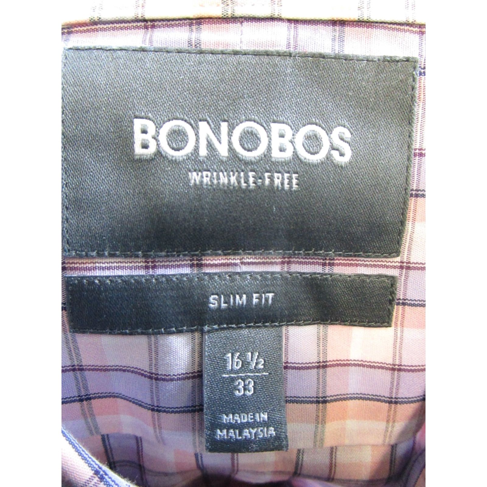 Bonobos Bonobos Shirt Mens 16.5 Pink Purple Button Up Size US L / EU 52-54 / 3 - 3 Thumbnail