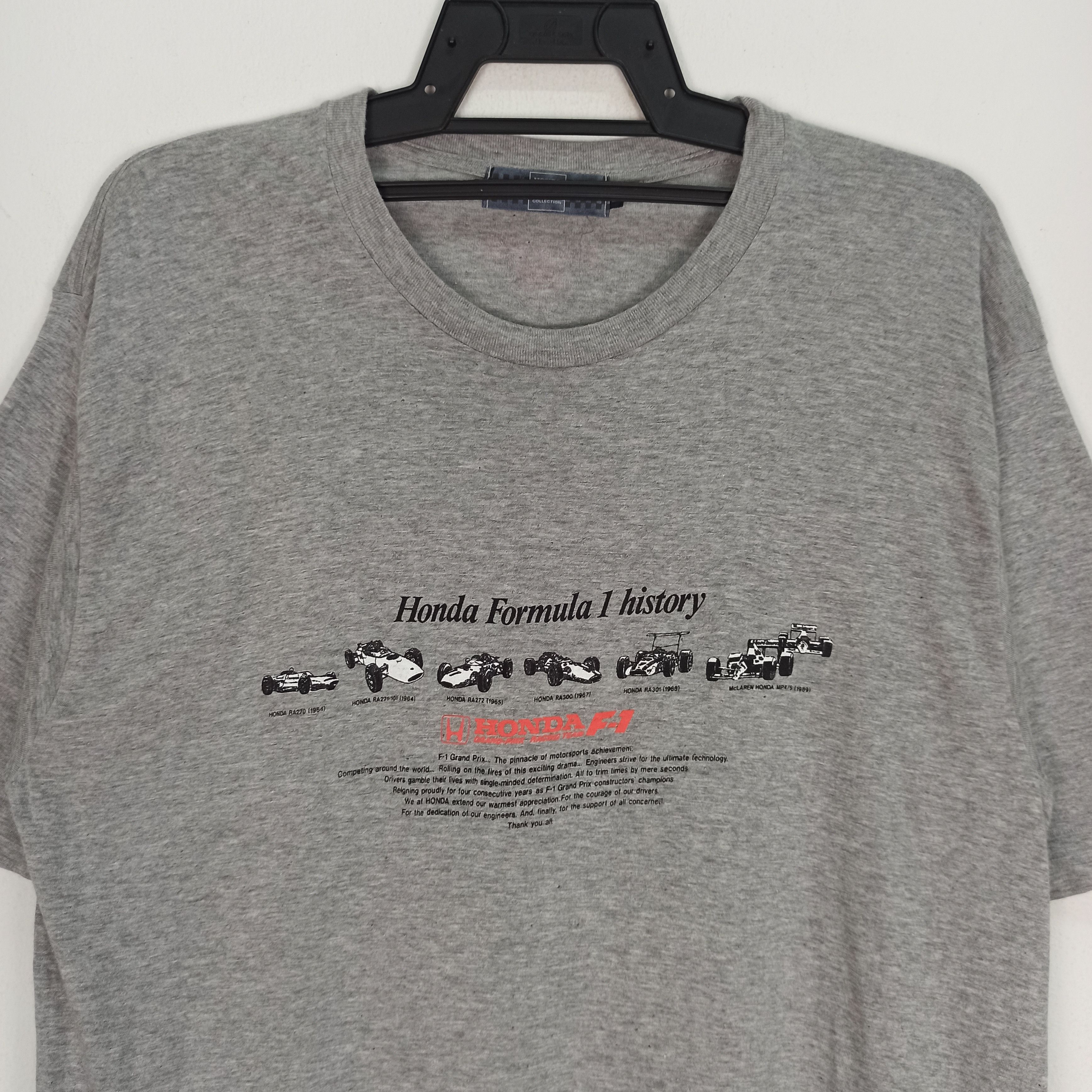Honda Vintage Honda Grand-Prix Racing Team F1 Single Stitch tees Size US L / EU 52-54 / 3 - 2 Thumbnail