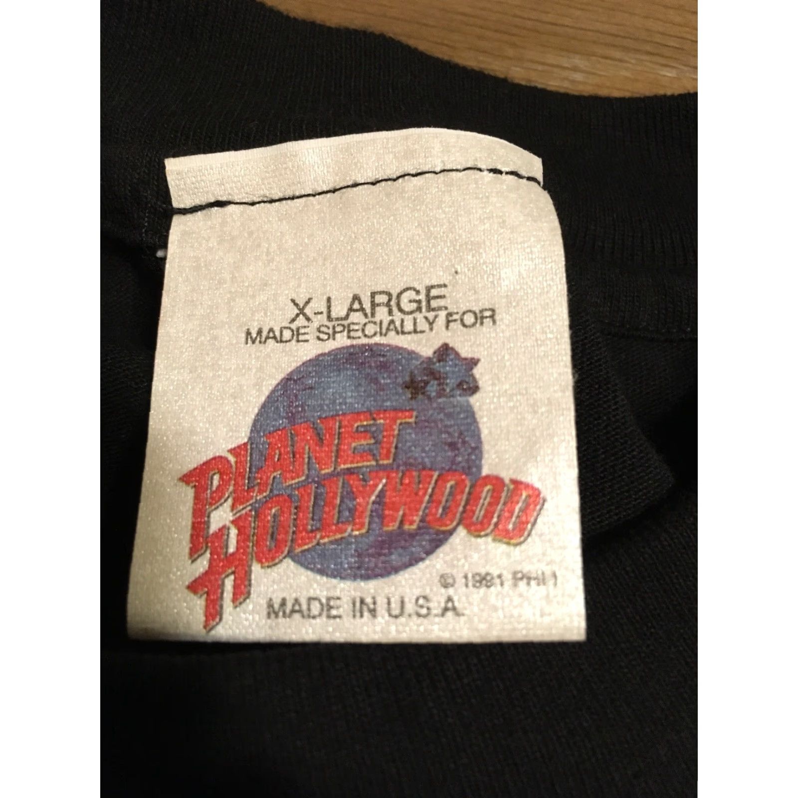 Planet Hollywood VINTAGE Planet Hollywood T-Shirt Washington D.C. 1991 Single Stitch XL Black Men XL Stitch Graphic Tee Mens Size US XL / EU 56 / 4 - 3 Thumbnail
