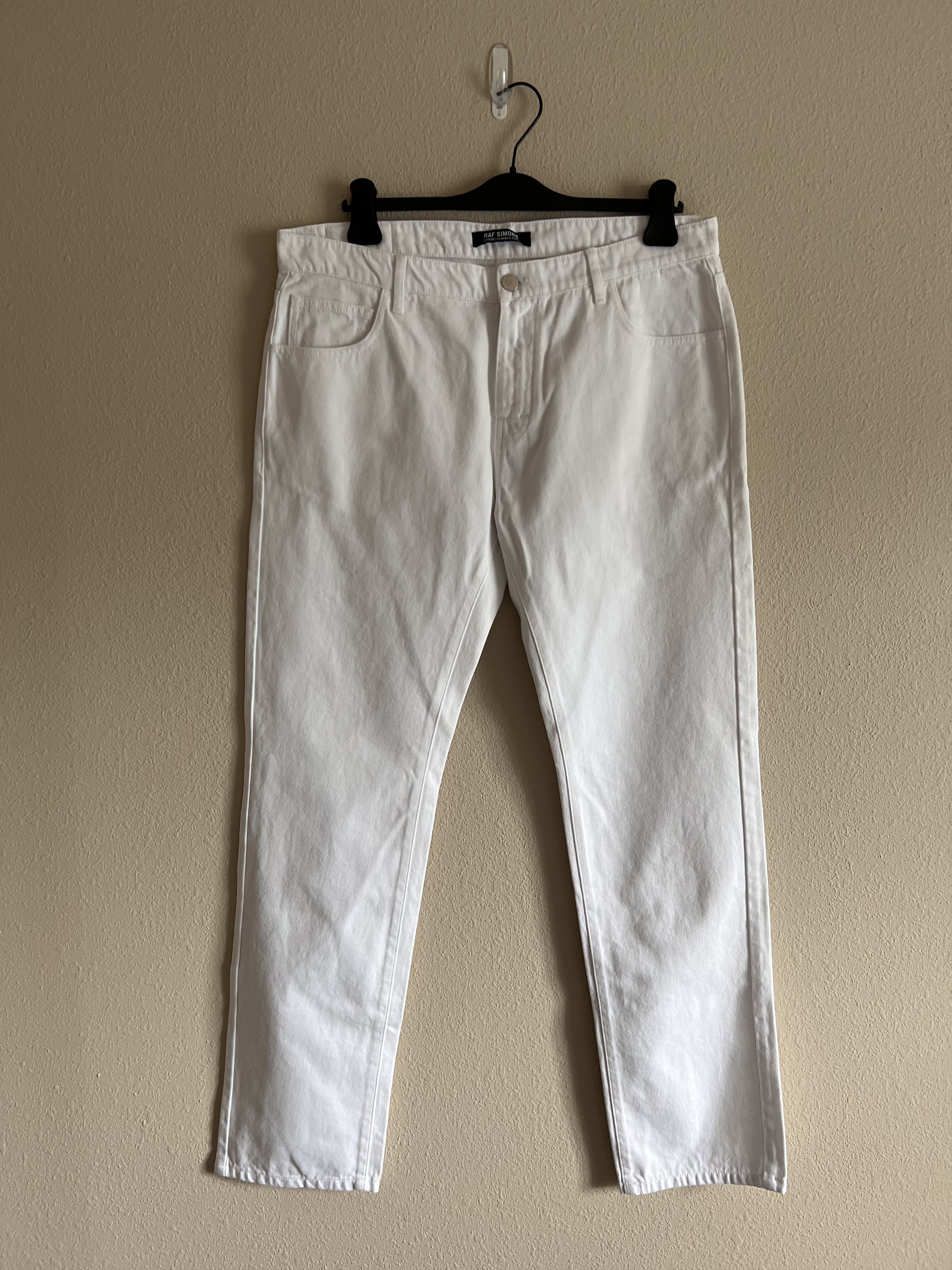Raf Simons Raf Simons Slim Fit Denim in White Size US 33 - 3 Thumbnail