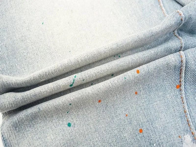 Y2K Ink Graffiti Baggy Ripped Flare Jean