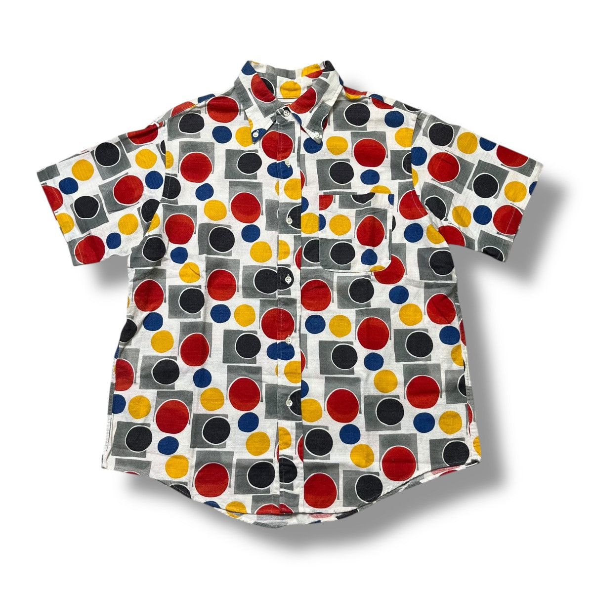 Yohji Yamamoto Vintage Harriss Loafers Geometric Print Shirt | Size M Size US M / EU 48-50 / 2 - 1 Thumbnail