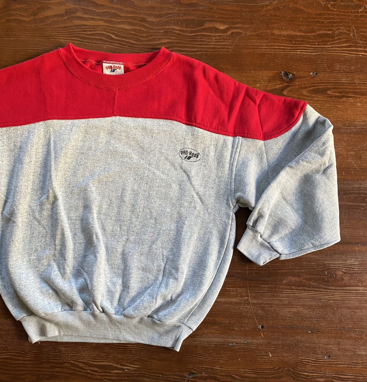 Pro-Keds Vintage 80’s Pro-Keds Red & Grey Crewneck Sweatshirt Size US S / EU 44-46 / 1 - 1 Thumbnail