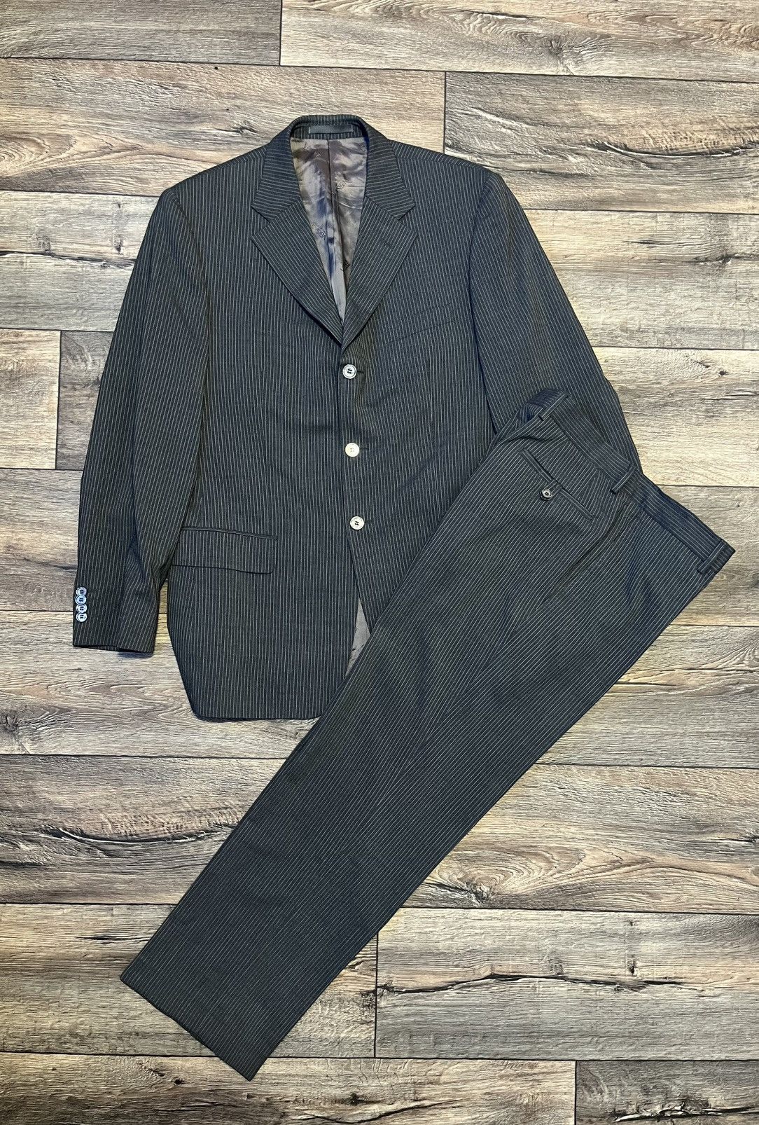 Versace Versace Collection Wool Grey Suit Set Blazer Trousers Size50 Size 42R - 1 Thumbnail