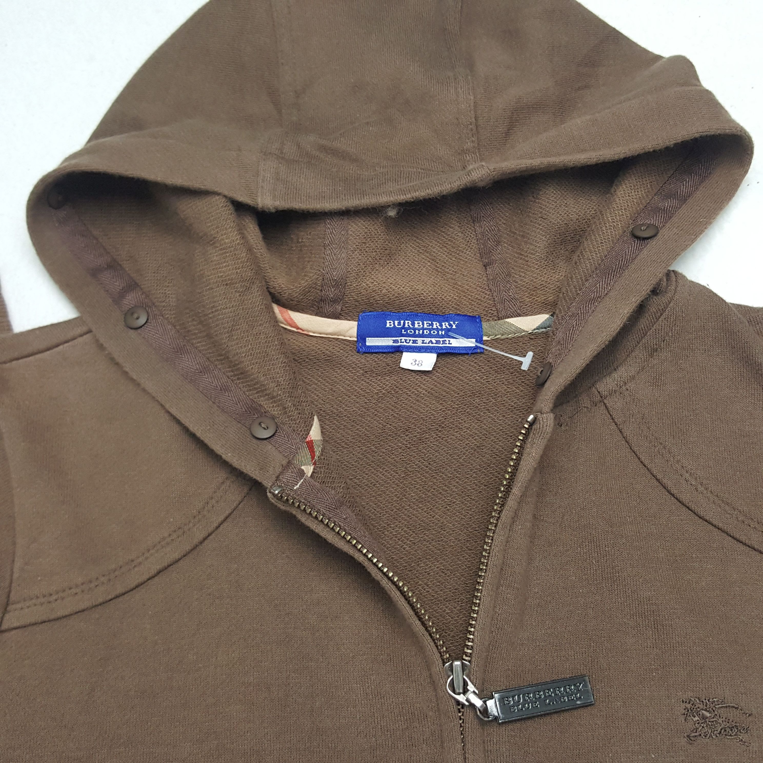 Burberry × Vintage Vintage Burberry Blue Label Custom Spell Out Jacket Hoodies Size XS / US 0-2 / IT 36-38 - 5 Thumbnail