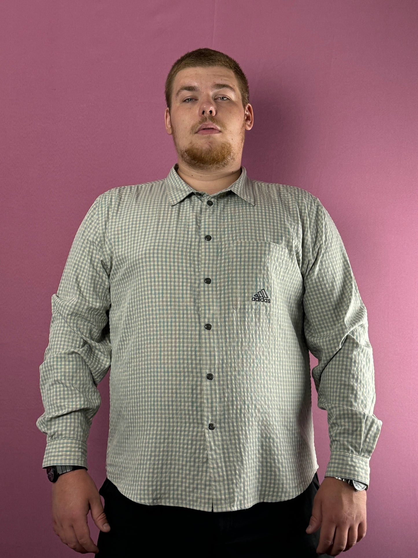 Adidas × Vintage Adidas NANO-TEX Vintage Men's Trekking Check Shirt - XXL Size US XXL / EU 58 / 5 - 2 Thumbnail