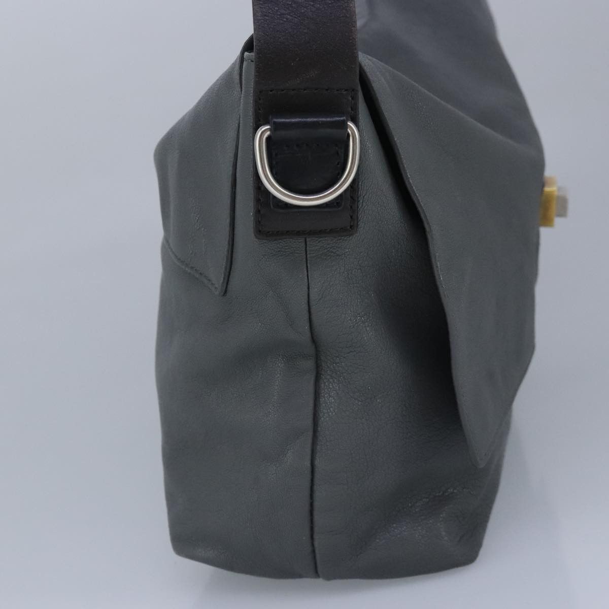 Celine CELINE Shoulder Bag Leather Gray Size ONE SIZE - 3 Thumbnail
