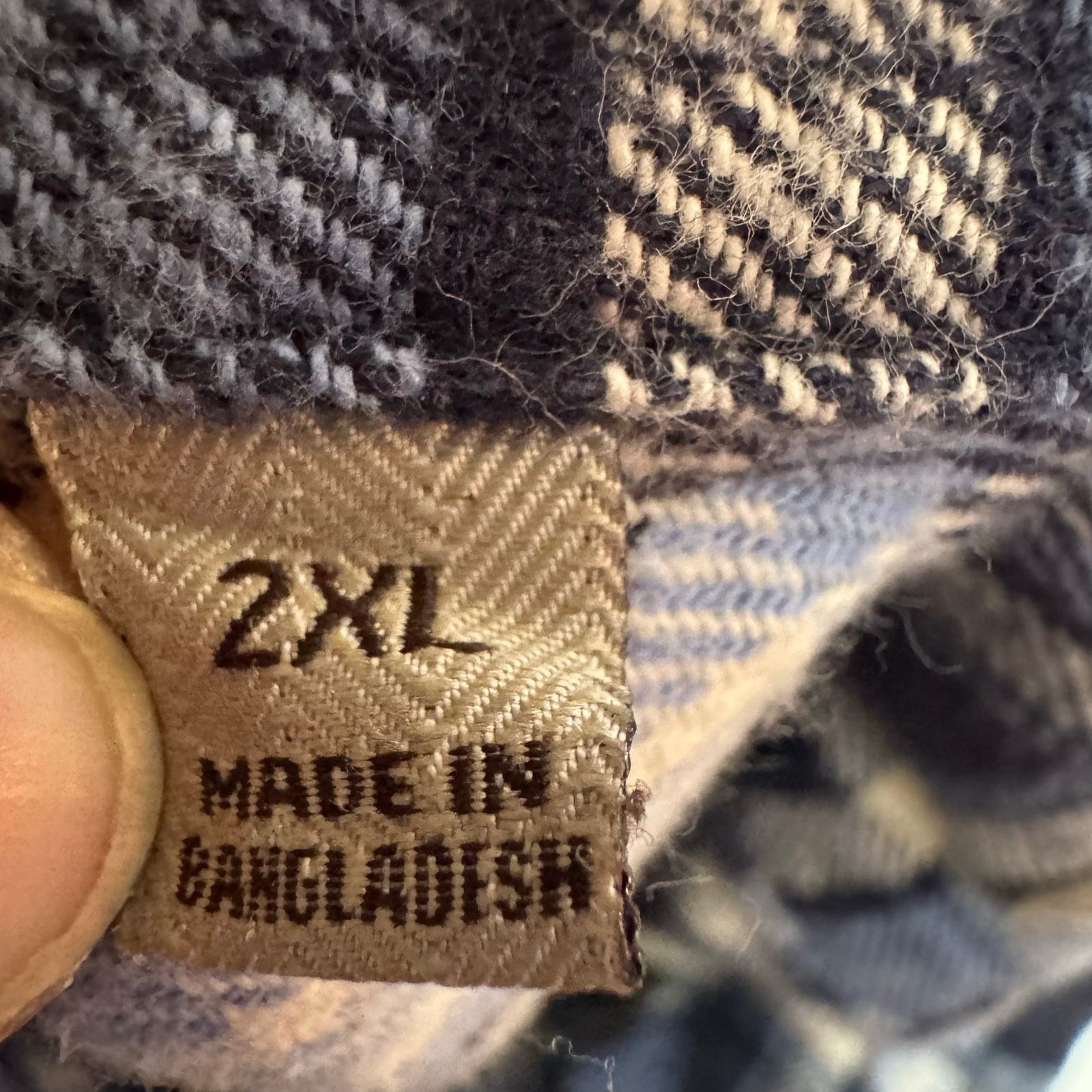 JACHS NY JACHS Men's 2XL Blue Plaid Flannel Shirt Cotton Button Down Size US XXL / EU 58 / 5 - 6 Thumbnail