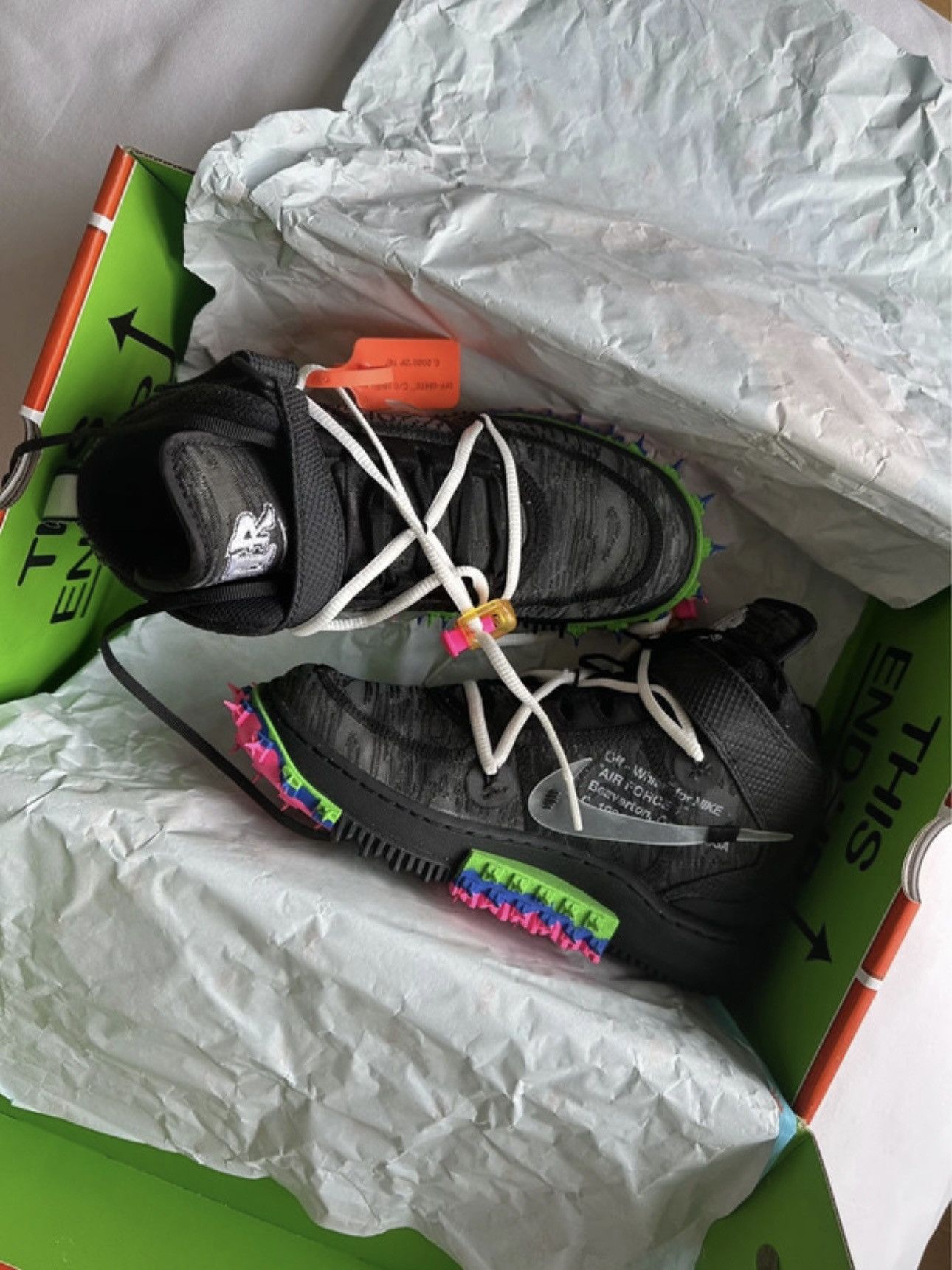 Off-White Off-White x Air Force 1 Mid 'Black' Size US 5.5 / EU 38 - 1 Thumbnail