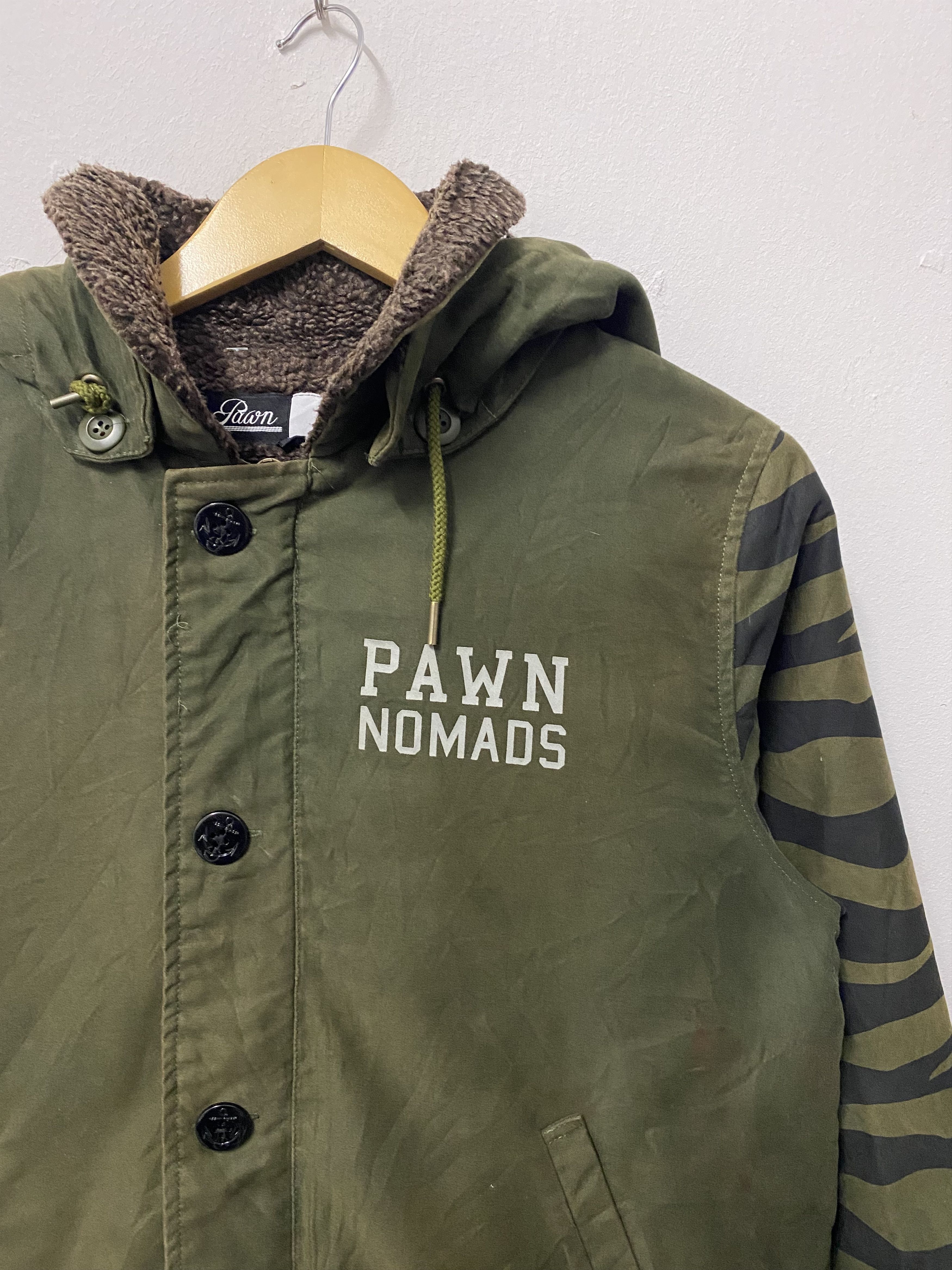 14th Addiction Vintage Pawn Nomads Punk Sherpa Comoflouge Light Jacket Size US S / EU 44-46 / 1 - 5 Thumbnail