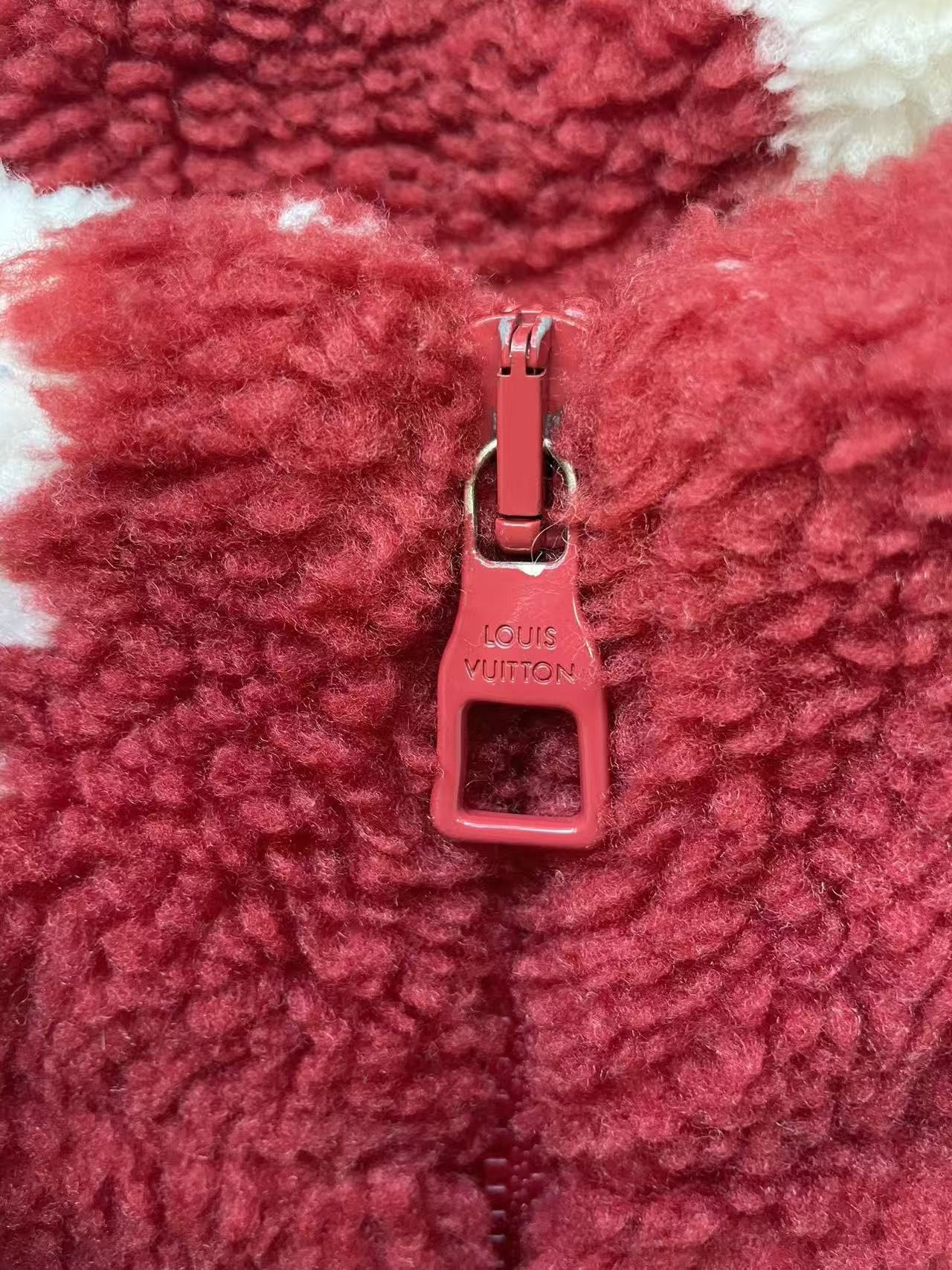 Louis Vuitton Louis Vuitton X Nigo Red Checkered Fleece Jacket Size US XS / EU 42 / 0 - 6 Thumbnail