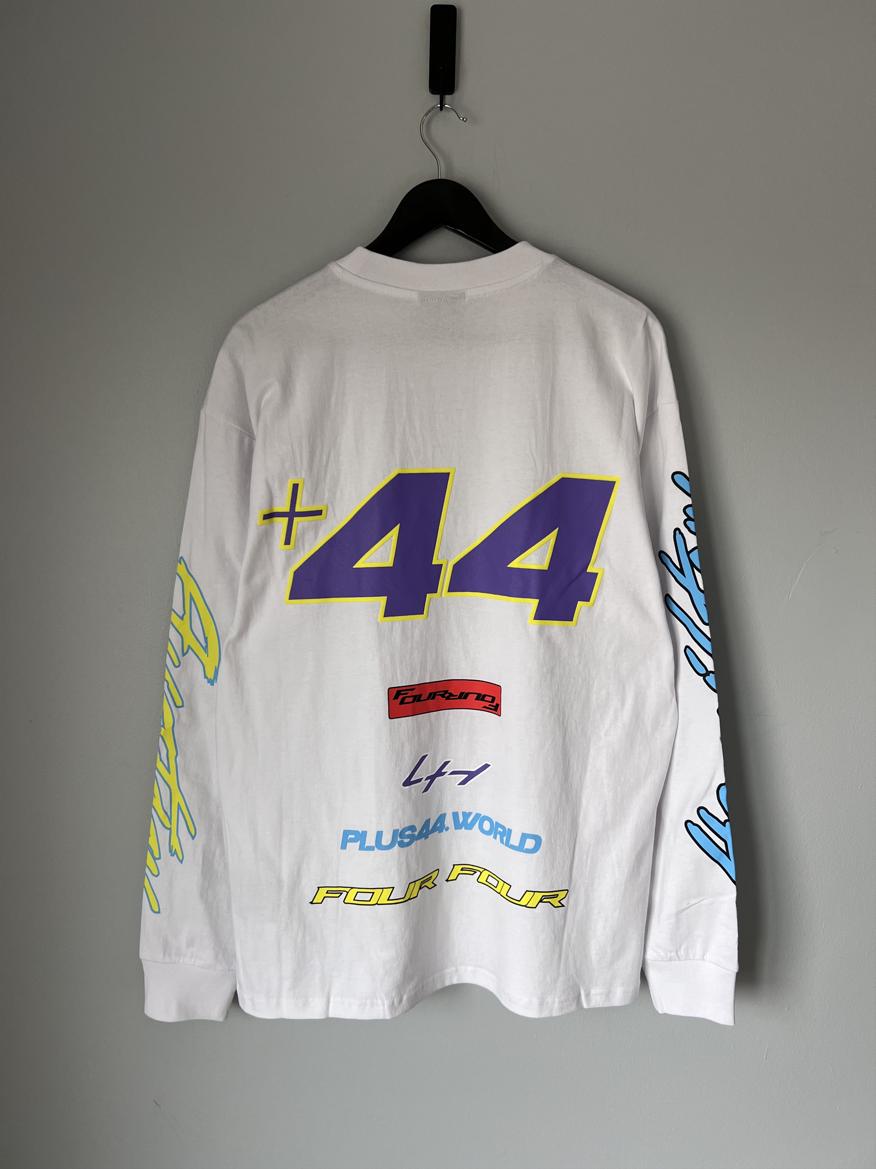 44 Lewis Hamilton Austin Moto Long Sleeve Shirt in White