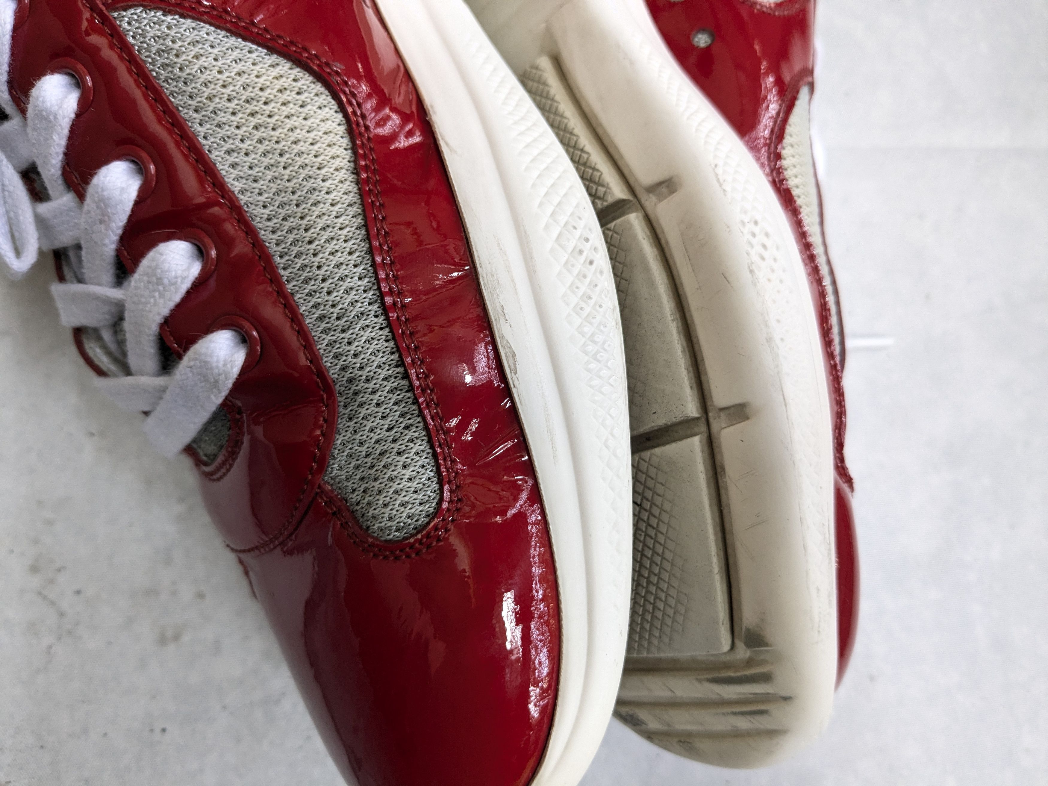 Prada Prada America's Cup Red Patent Leather 11 Low Silver Size US 11 / EU 44 - 11 Thumbnail