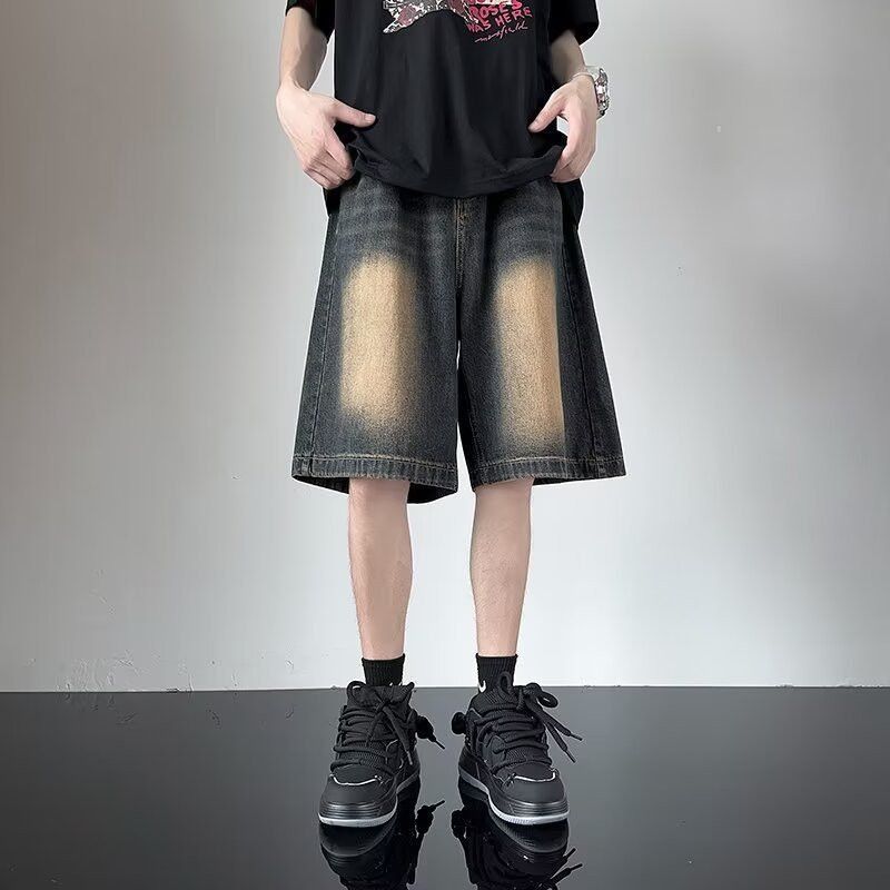 Japanese Brand Retro straight leg wide leg denim shorts Size US 32 / EU 48 - 3 Thumbnail