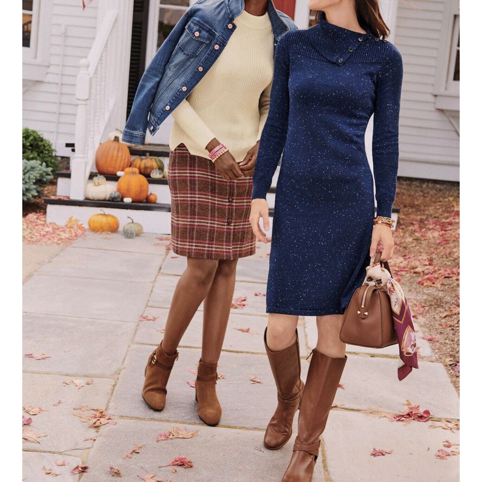 NWT Talbots Knit Split Neck Long Sleeve Midi Sweater Dress -  www.disolcolor.com