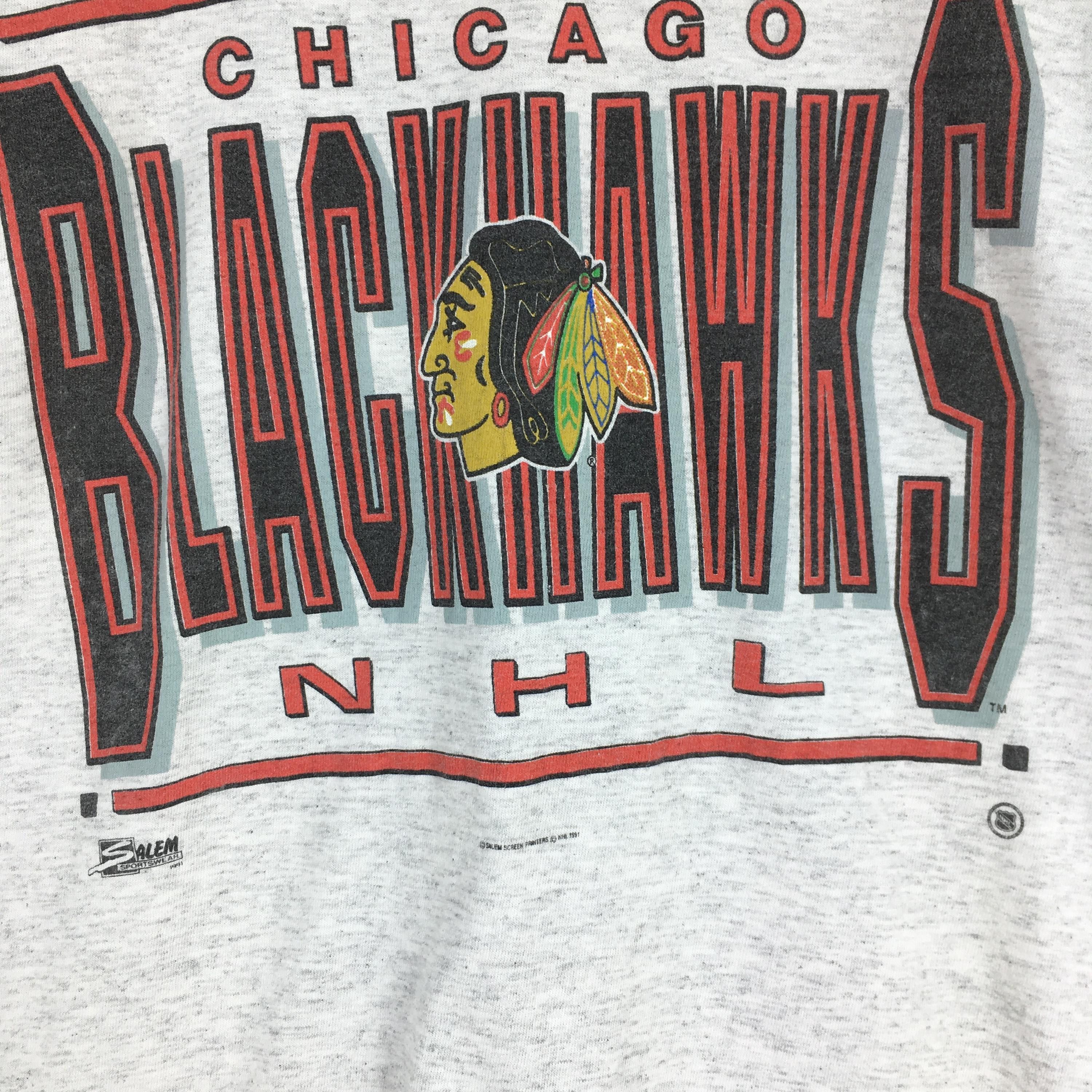 NHL Vintage Chicago Blackhawks NHL Gray Tshirt Large Size US L / EU 52-54 / 3 - 6 Thumbnail