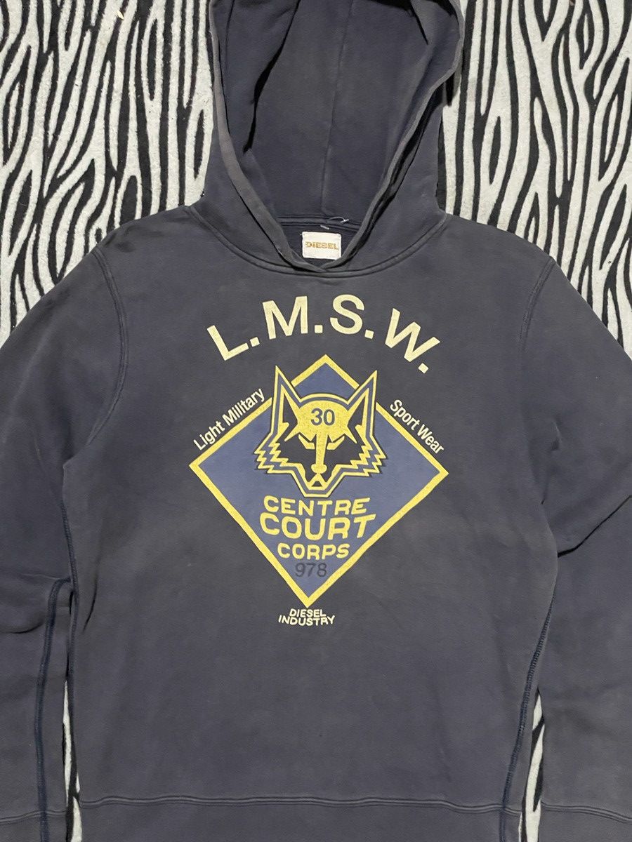 Diesel × Vintage Vintage Sunfaded Diesel Light L.M.S.W Hoodie Size US L / EU 52-54 / 3 - 3 Thumbnail