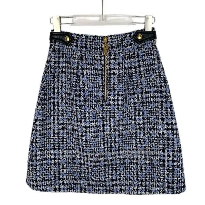 Louis Vuitton Louis Vuitton Blue Wool Women's Skirt . Size 22" - 2 Thumbnail