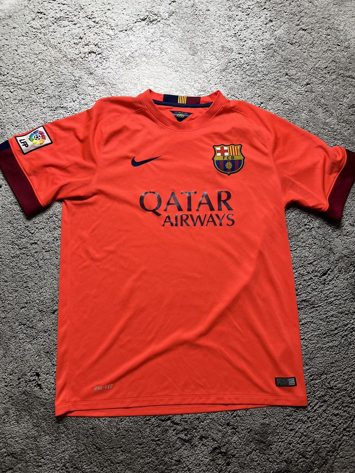 Nike 2014-2015 FCB Barcelona Y2K blokecore nike jersey Qatar Size US L / EU 52-54 / 3 - 1 Thumbnail