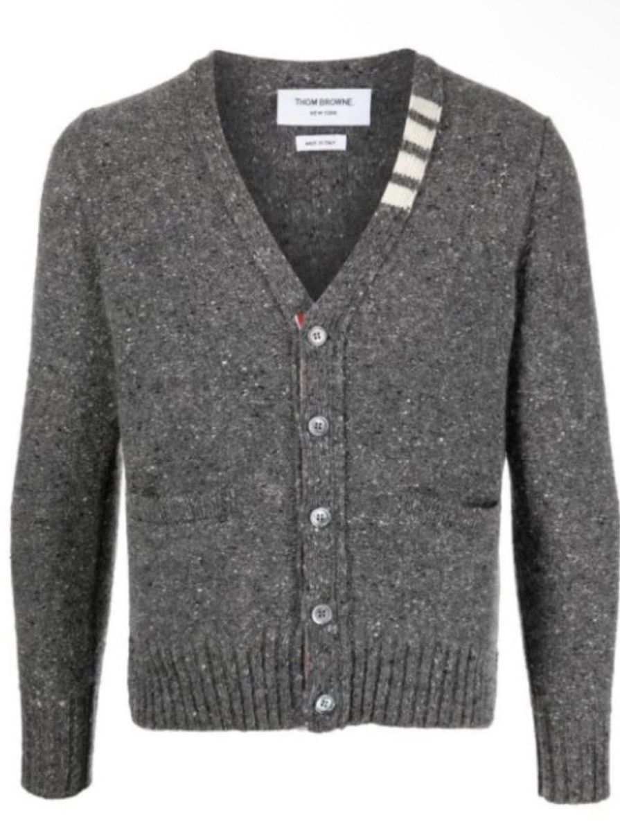 Thom Browne Thom Browne speckle-knit wool-mohair cardigan size 1 Size US S / EU 44-46 / 1 - 1 Thumbnail