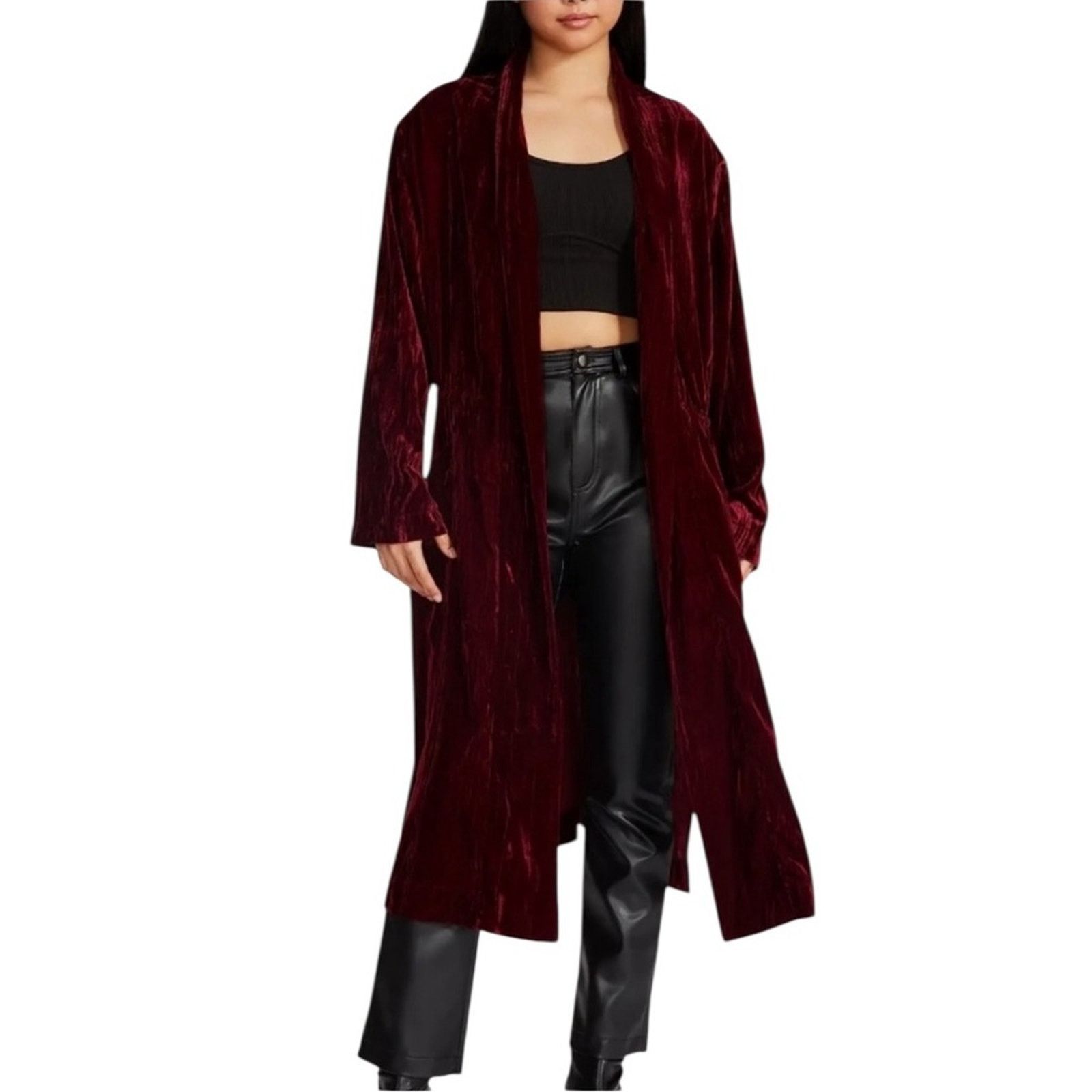 Steve Madden NWT! Steve Madden Laina Duster- Red Velvet Size XXL / US 16-18 / IT 52-54 - 1 Thumbnail