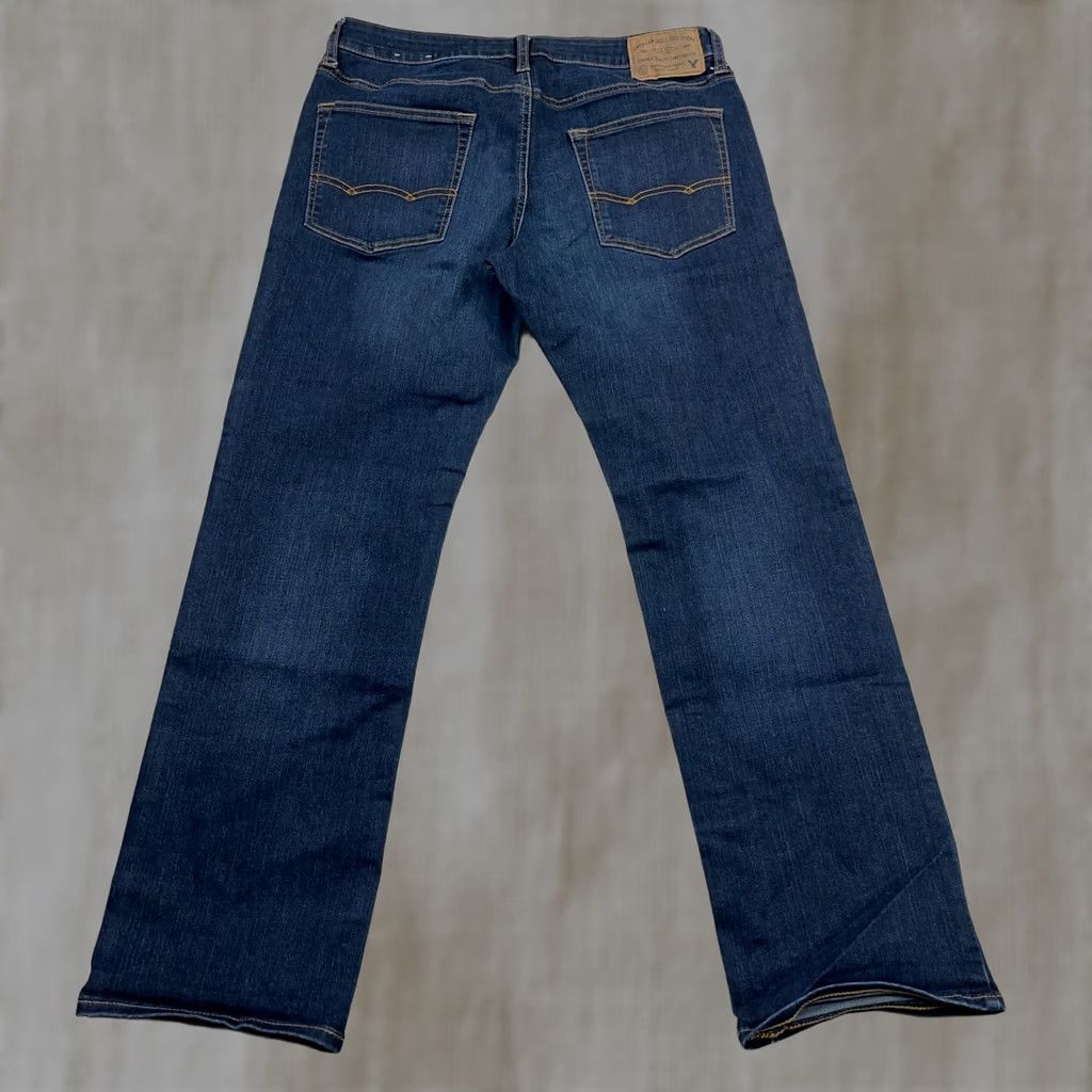 American Eagle Outfitters American Eagle Jeans Men 33x30 Dark Wash Straight Leg 5-Pocket Denim Cotton Belt Loops Regular Fit Vintage No Size US 33 - 1 Thumbnail