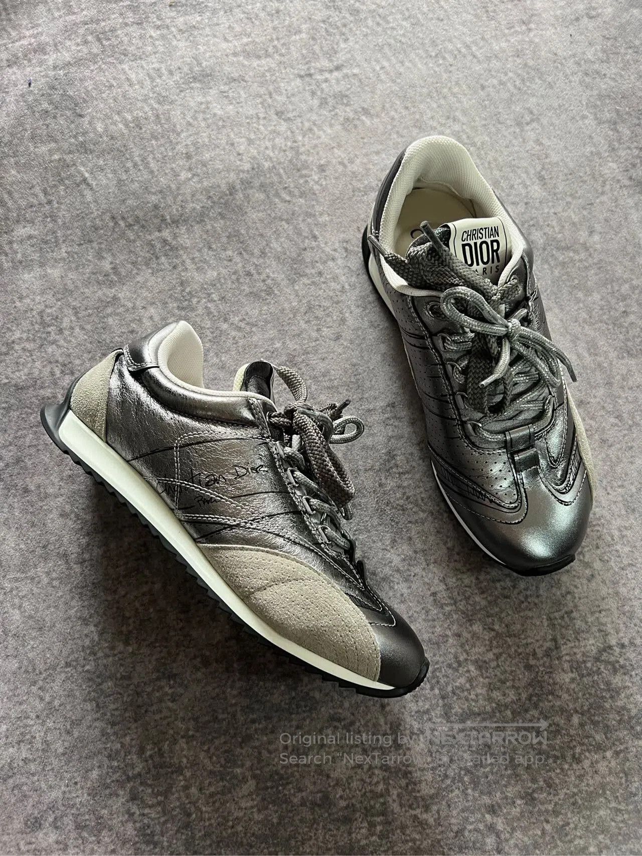 Dior Silver Dior Training Shoes. Size US 5.5 / IT 35.5 - 2 Thumbnail