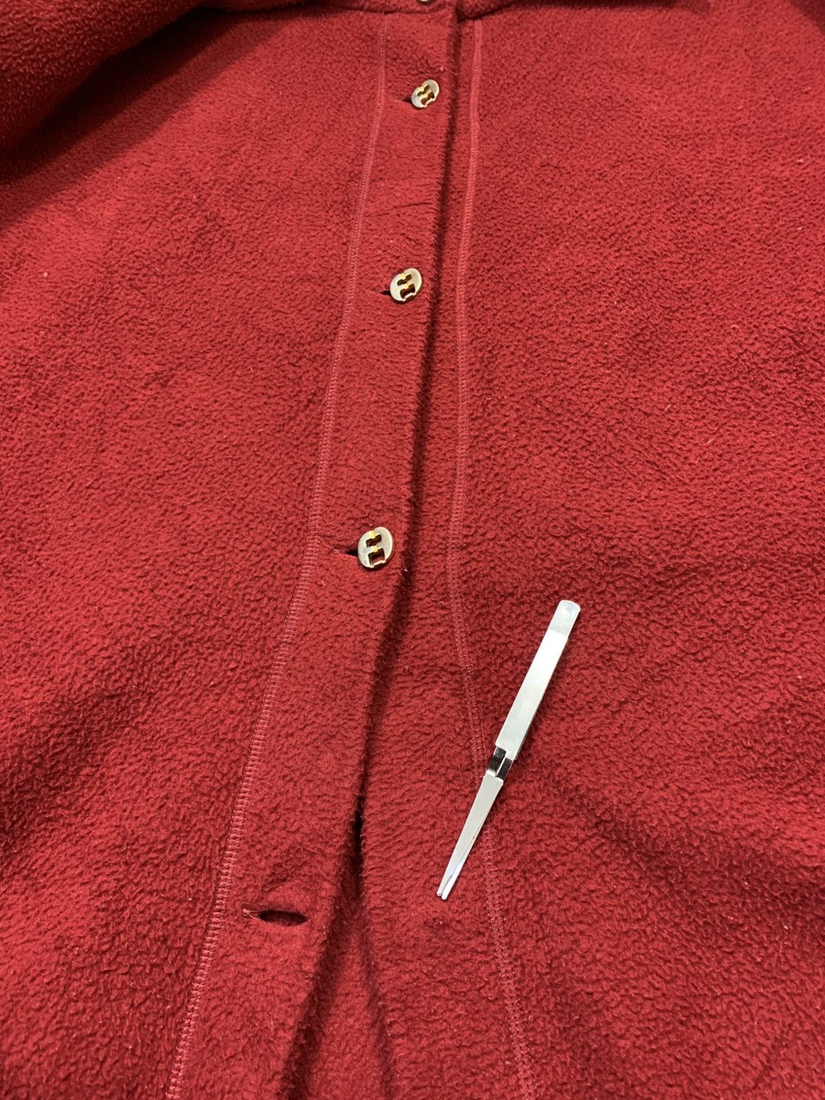 Designer × Salvatore Ferragamo 90s Salvatore Ferragamo Made In Italy Fleece Button Up Plain Size US S / EU 44-46 / 1 - 10 Thumbnail