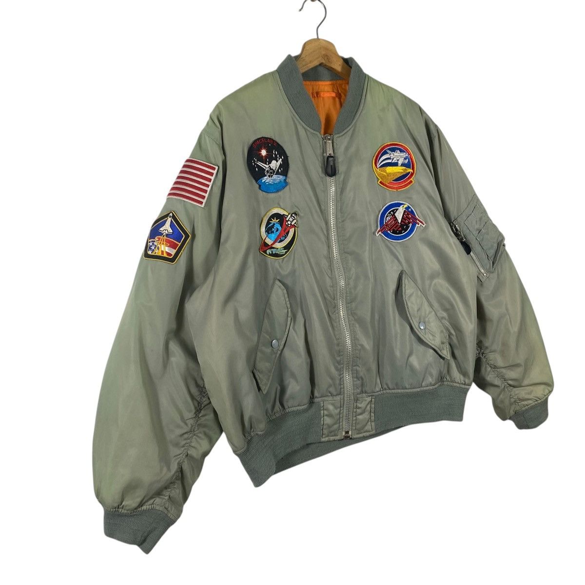 Japanese Brand Vintage 90s Flyers Mens Intermediate MA-1 Reversible Bomber Size US L / EU 52-54 / 3 - 3 Thumbnail
