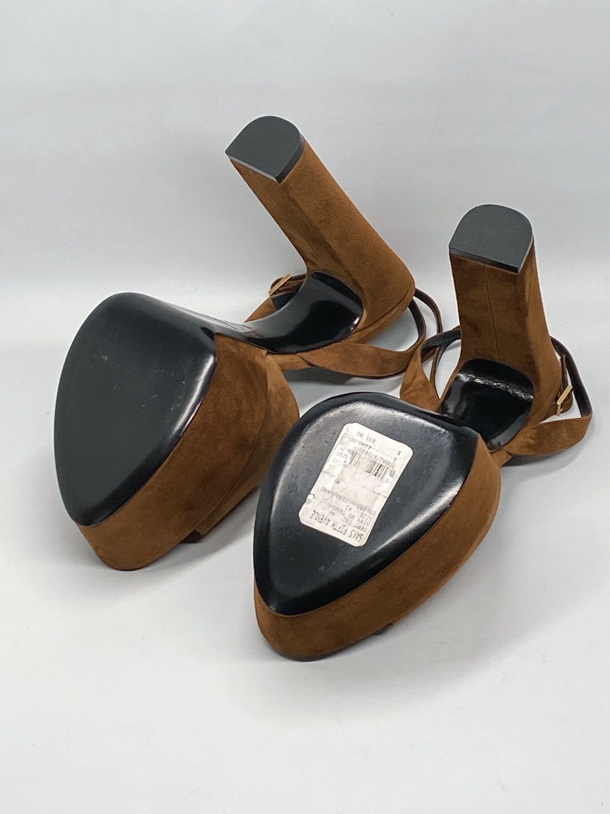 Yves Saint Laurent Saint Laurent Jodie Platform Sandals in Suede size 41 Size US 11 / IT 41 - 13 Thumbnail