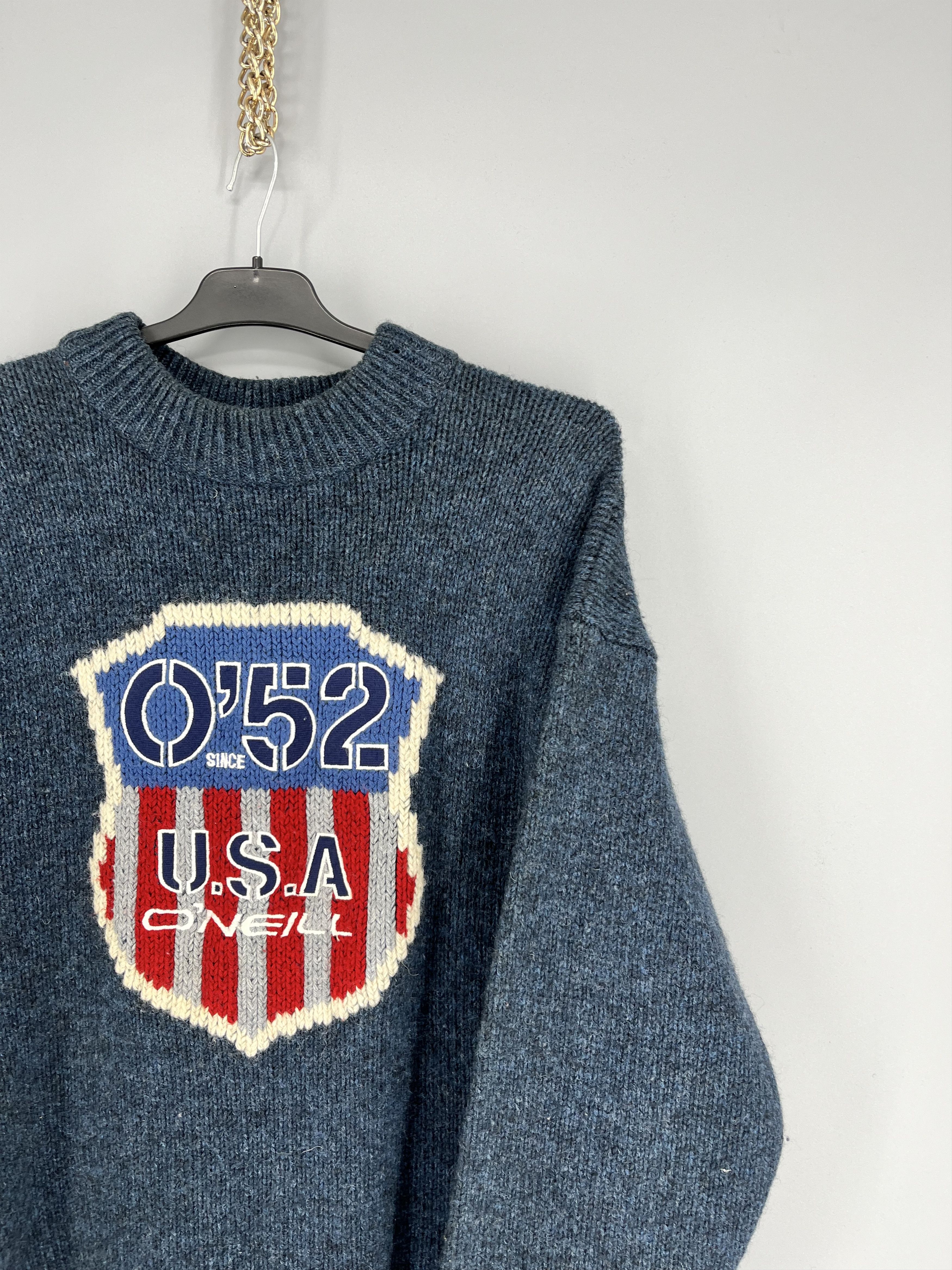 O'Neill ONeill blue Knitted Jumper with embroidered spell-out on Size US M / EU 48-50 / 2 - 5 Thumbnail