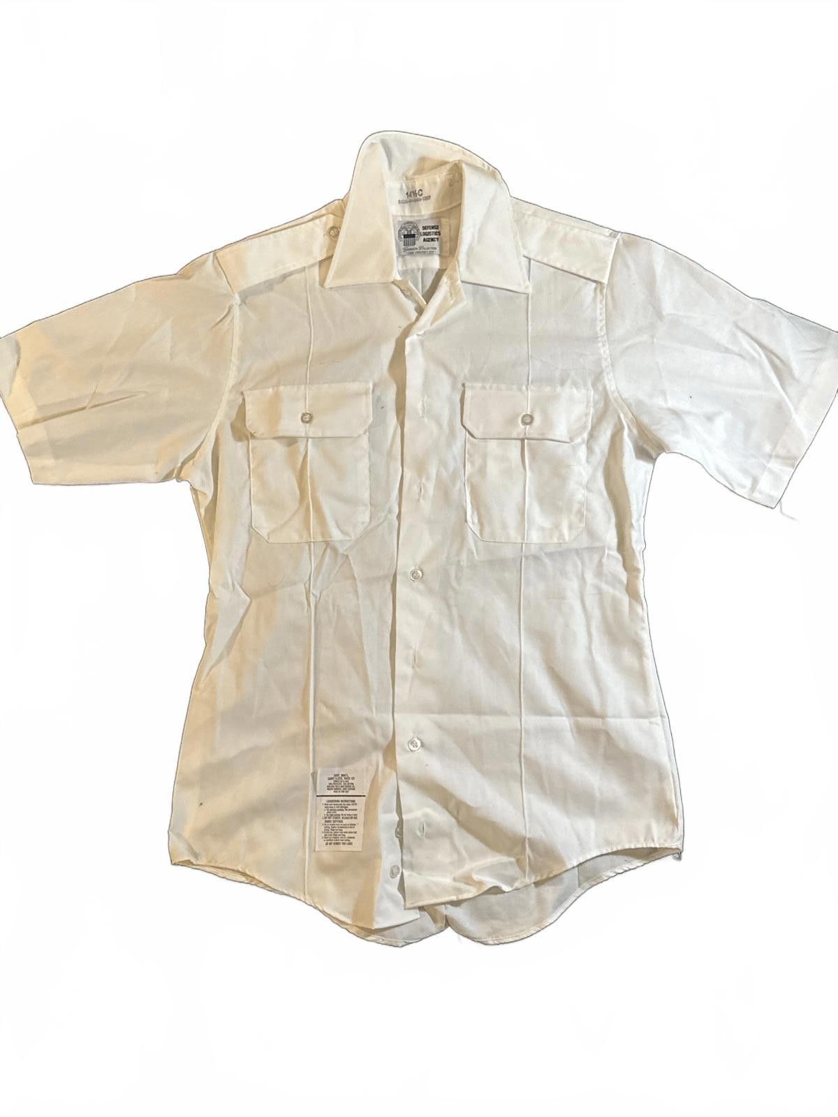 Other Defense Logistics Agency Men's White 14 1/2 C Uniform Shirt Size US S / EU 44-46 / 1 - 1 Thumbnail