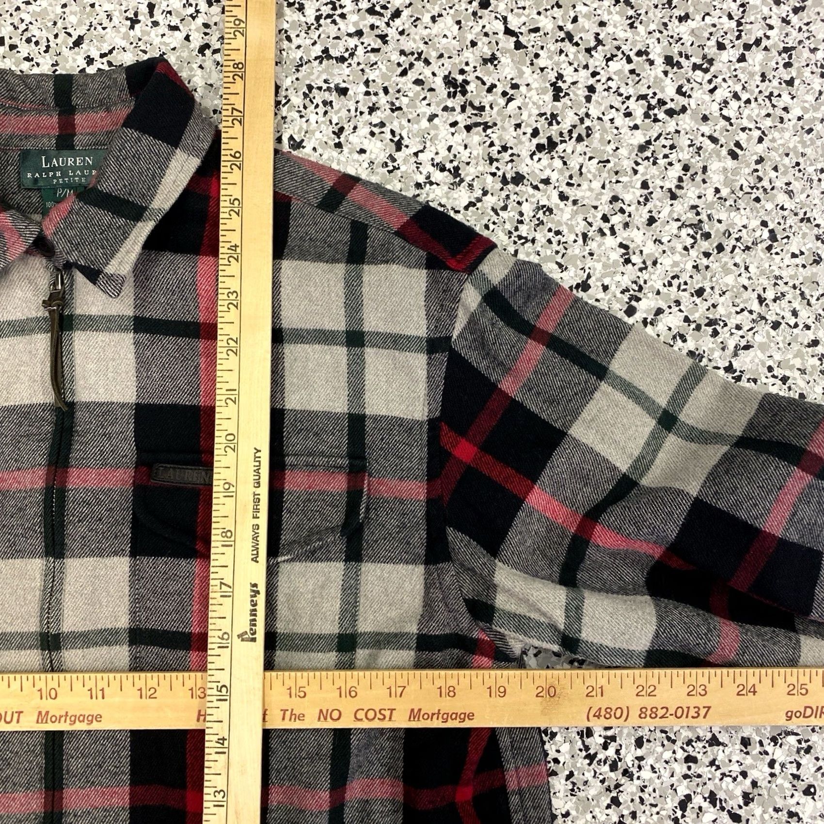 Ralph Lauren LAUREN Ralph Lauren Women’s Petite M Plaid Zip Front Collared Jacket Size M / US 6-8 / IT 42-44 - 3 Thumbnail